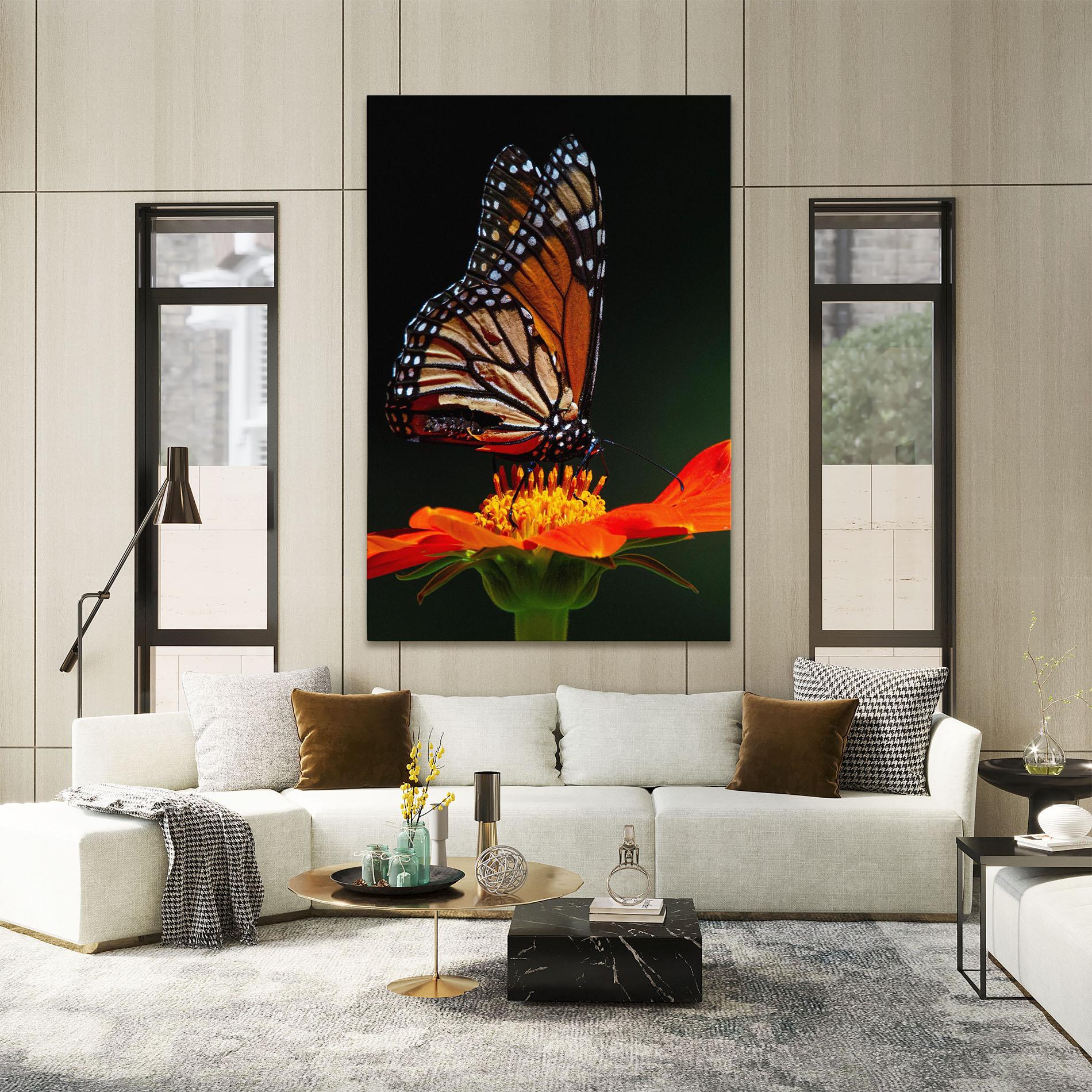 Vászonkép Dark Orange Butterfy mockup 2