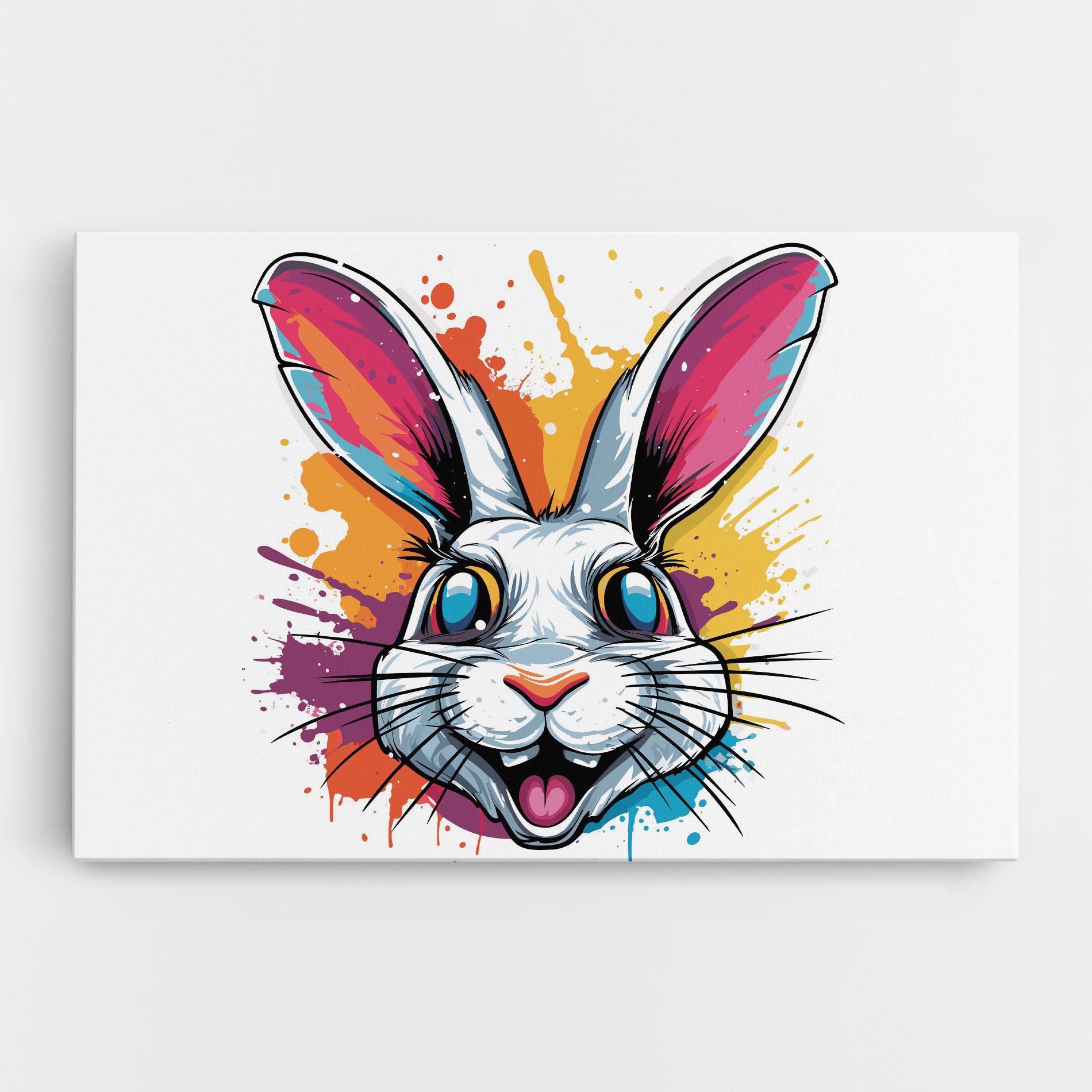 Vászonkép Crazy Bunny mockup 0
