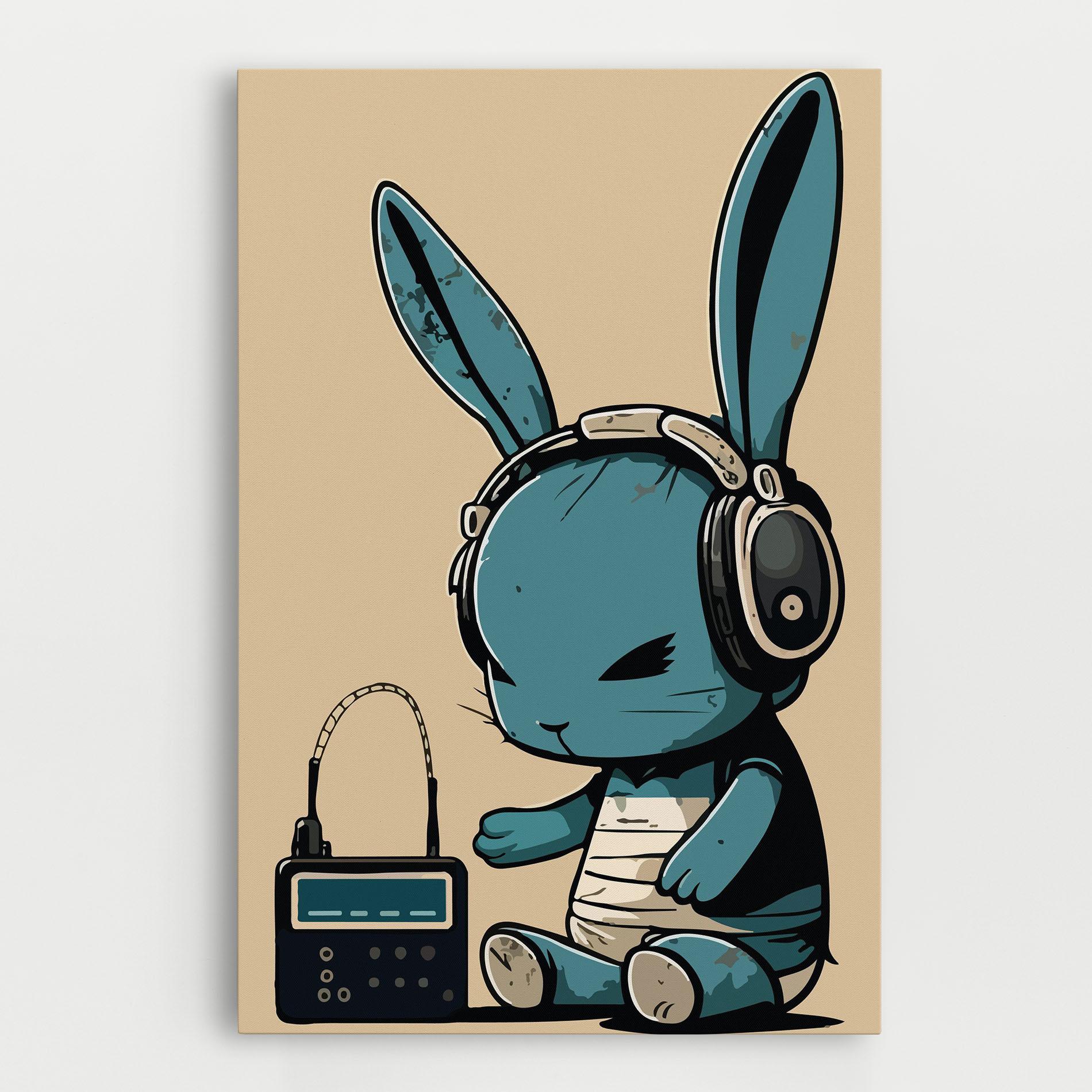 Vászonkép Blue Baby Bunny mockup 0