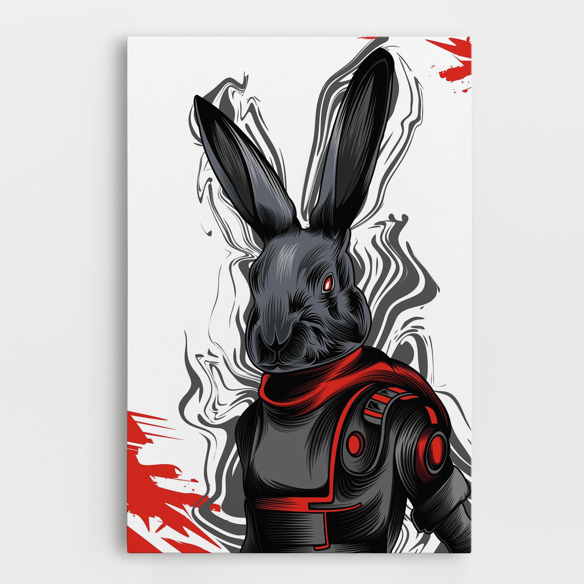 Vászonkép Cyborg Red Bunny mockup 0
