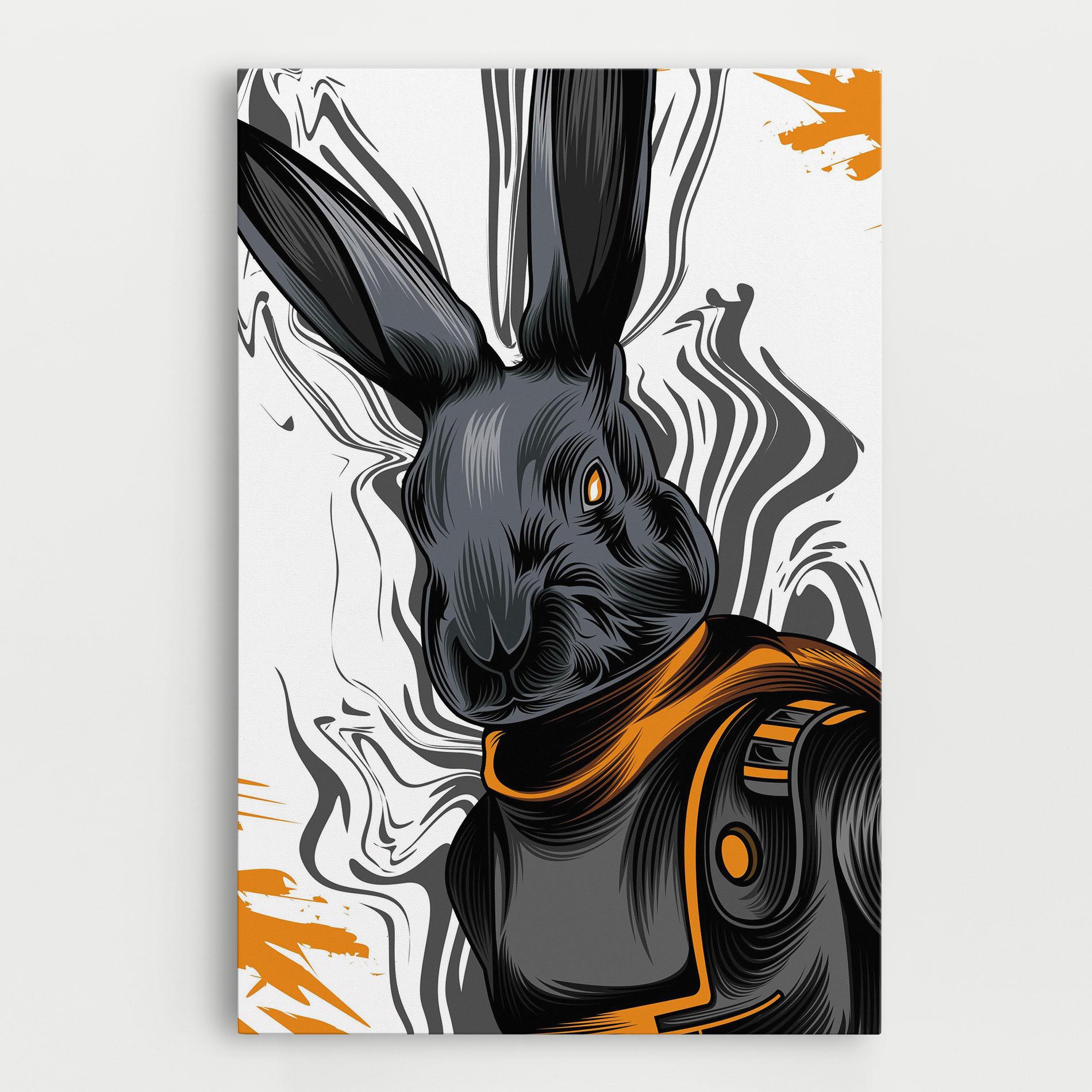Vászonkép Cyborg Yellow Bunny mockup 0