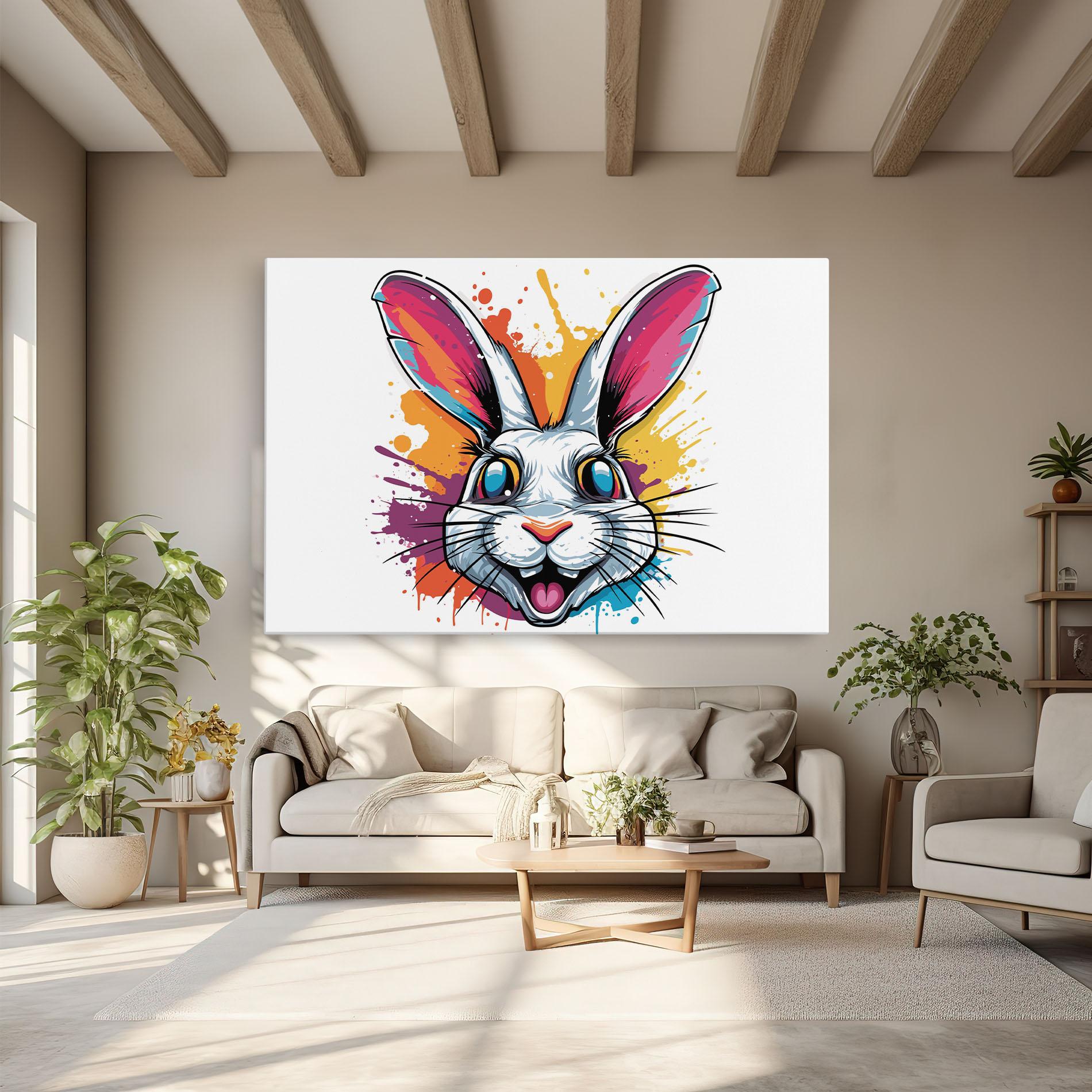 Vászonkép Crazy Bunny mockup 6
