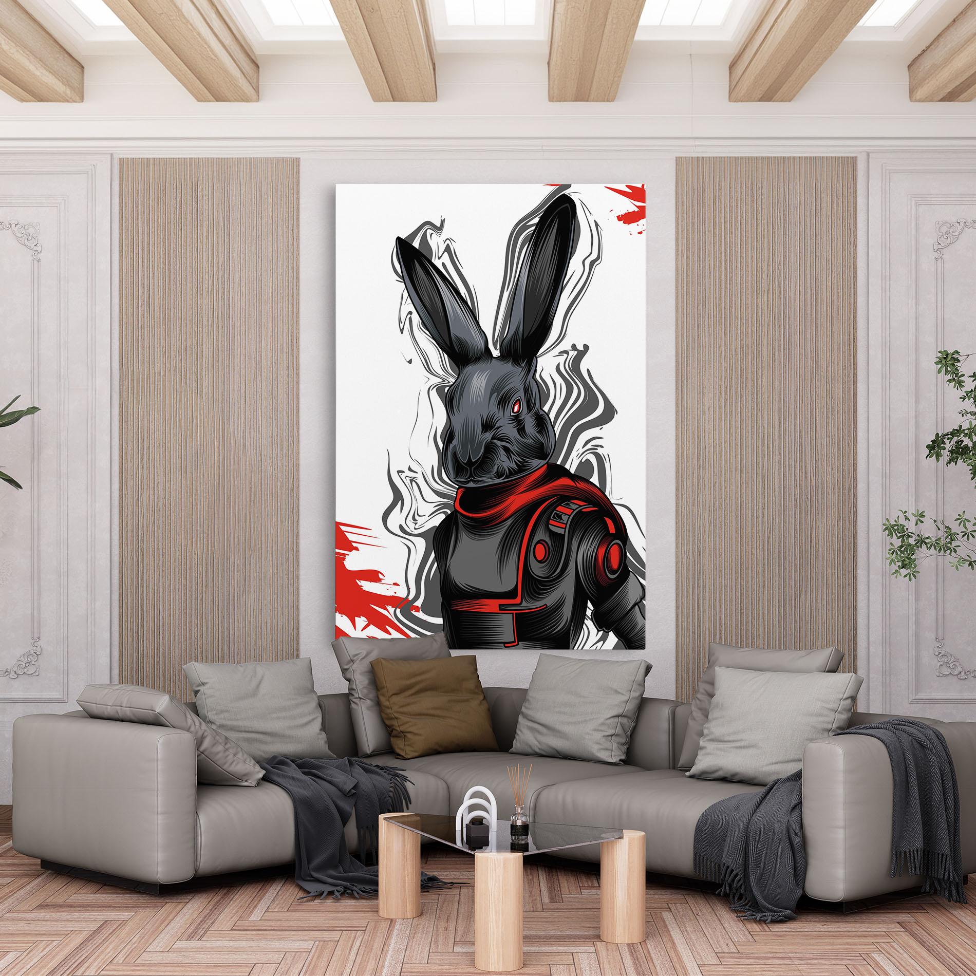 Vászonkép Cyborg Red Bunny mockup 6