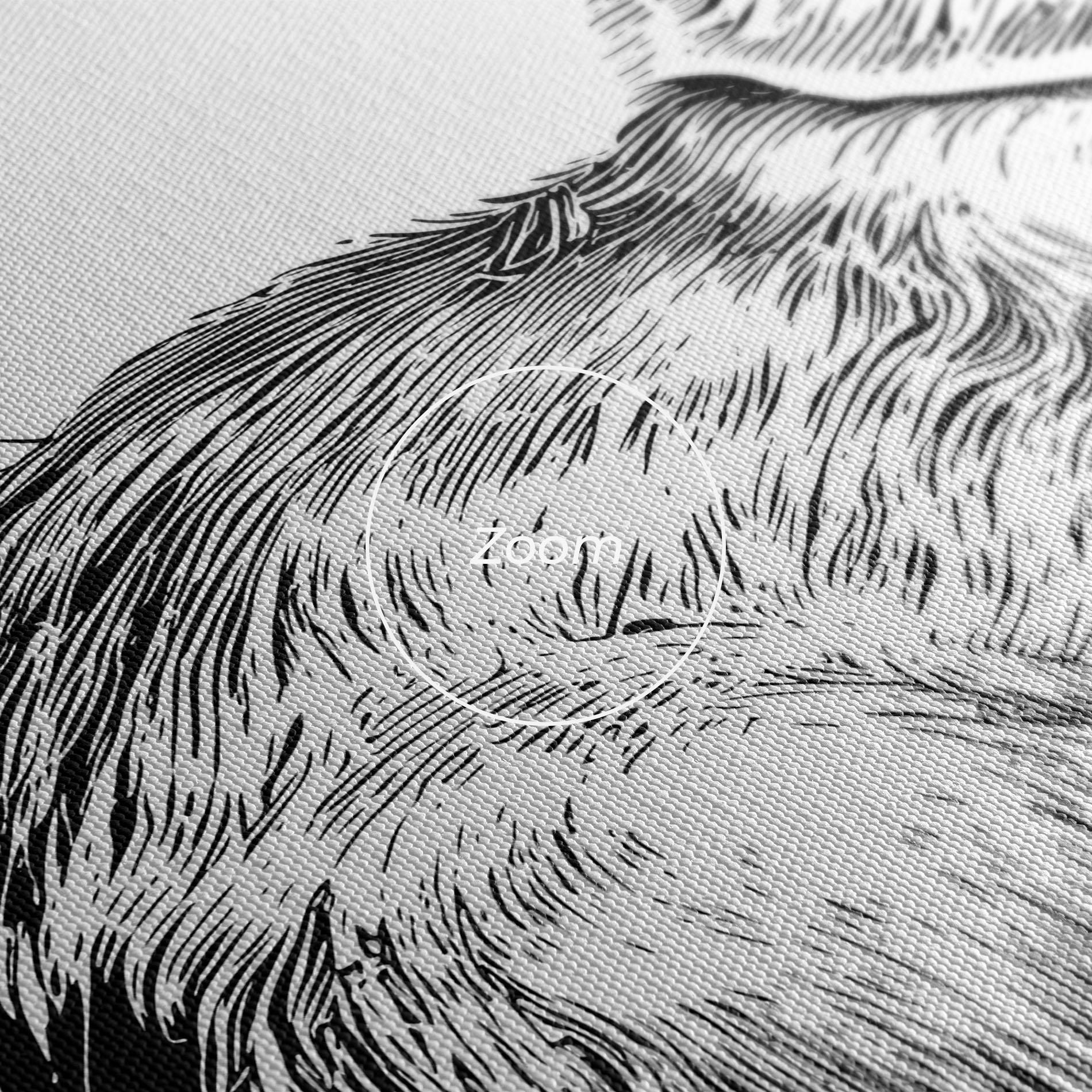 Vászonkép Bunny Black Lines mockup 3