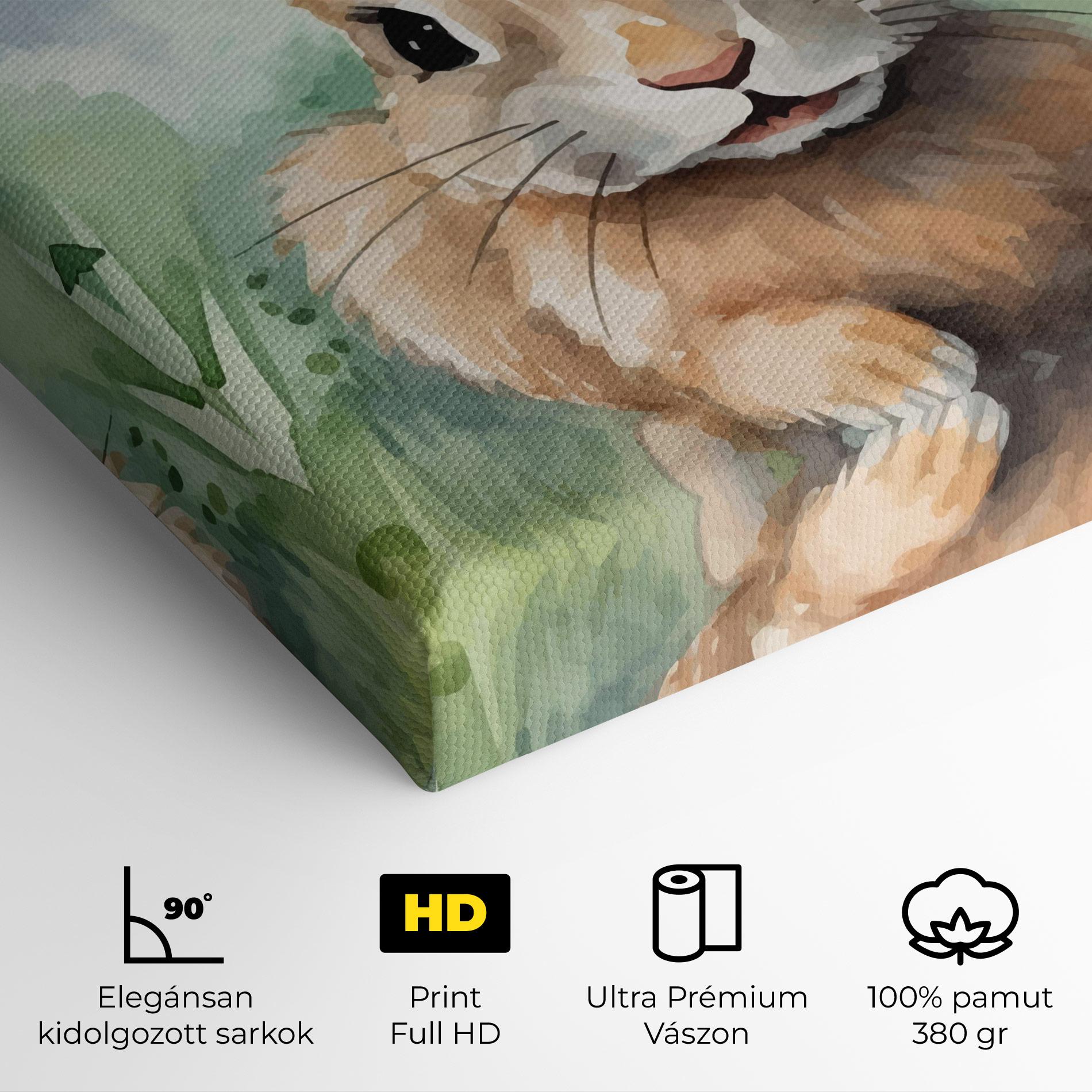 Vászonkép Brown Cream Bunny mockup 4