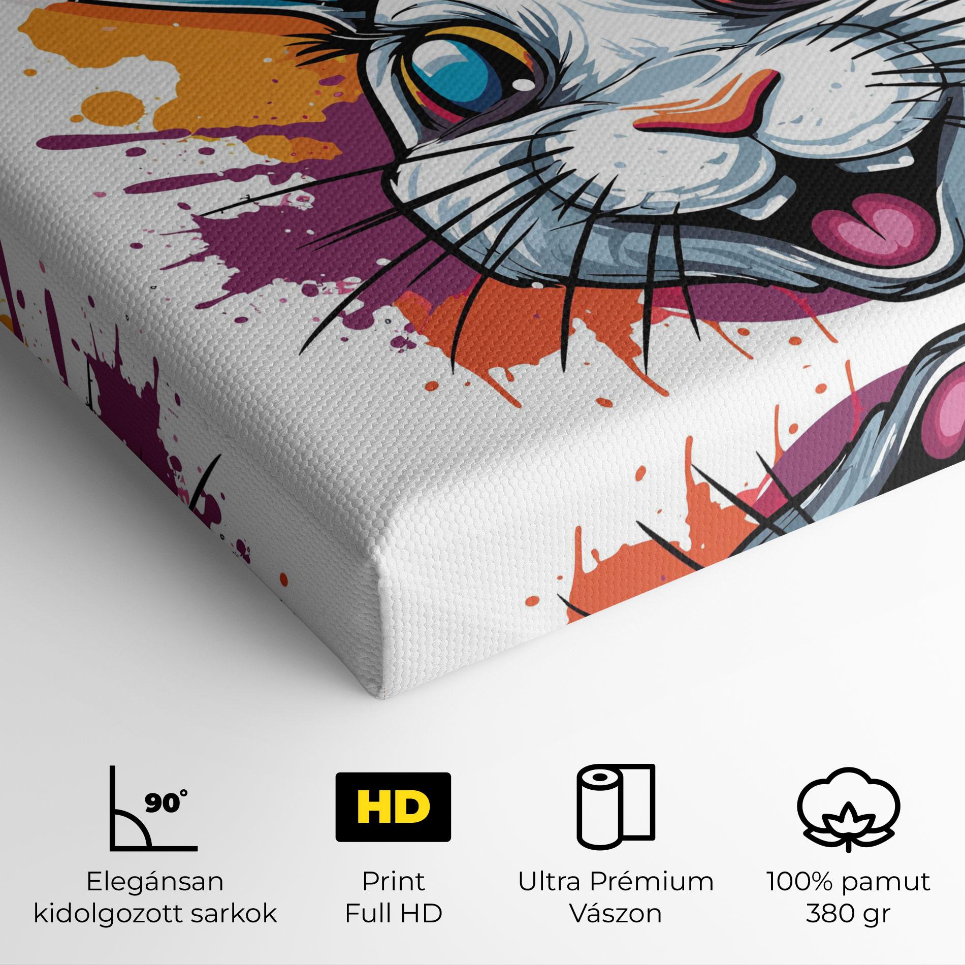 Vászonkép Crazy Bunny mockup 4