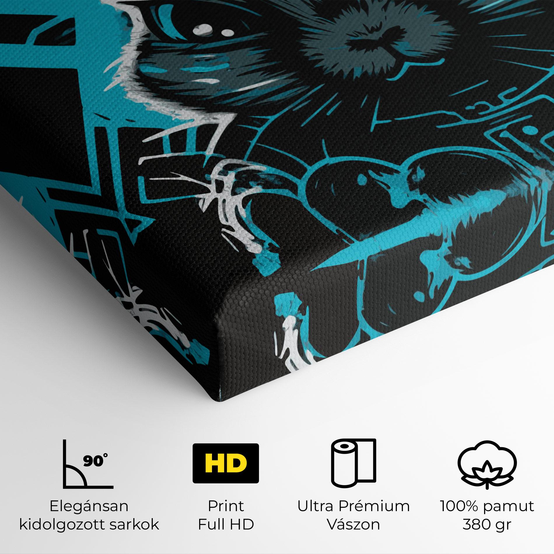 Vászonkép Grey Blue Bunny mockup 4