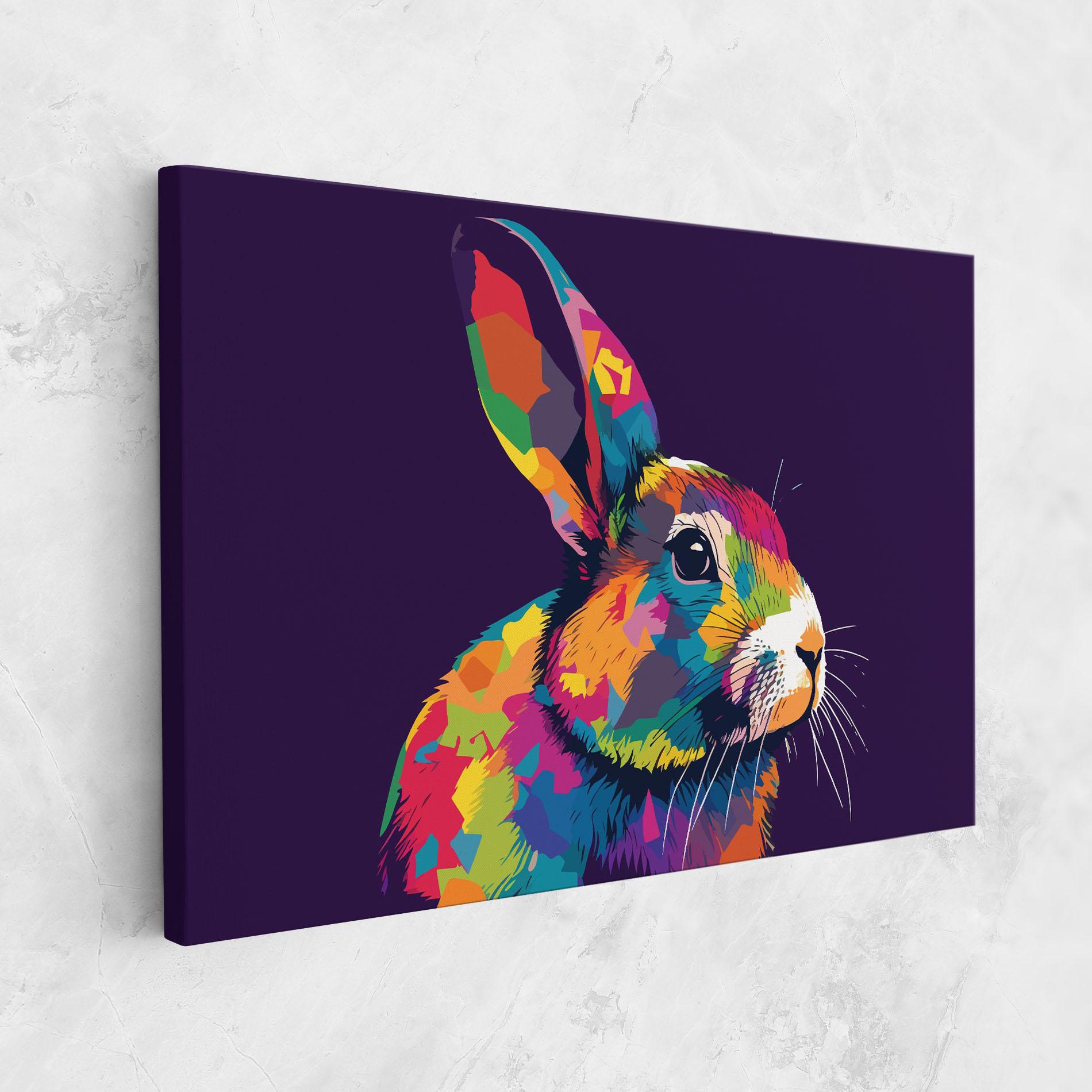 Vászonkép Bunny On Purple mockup 1