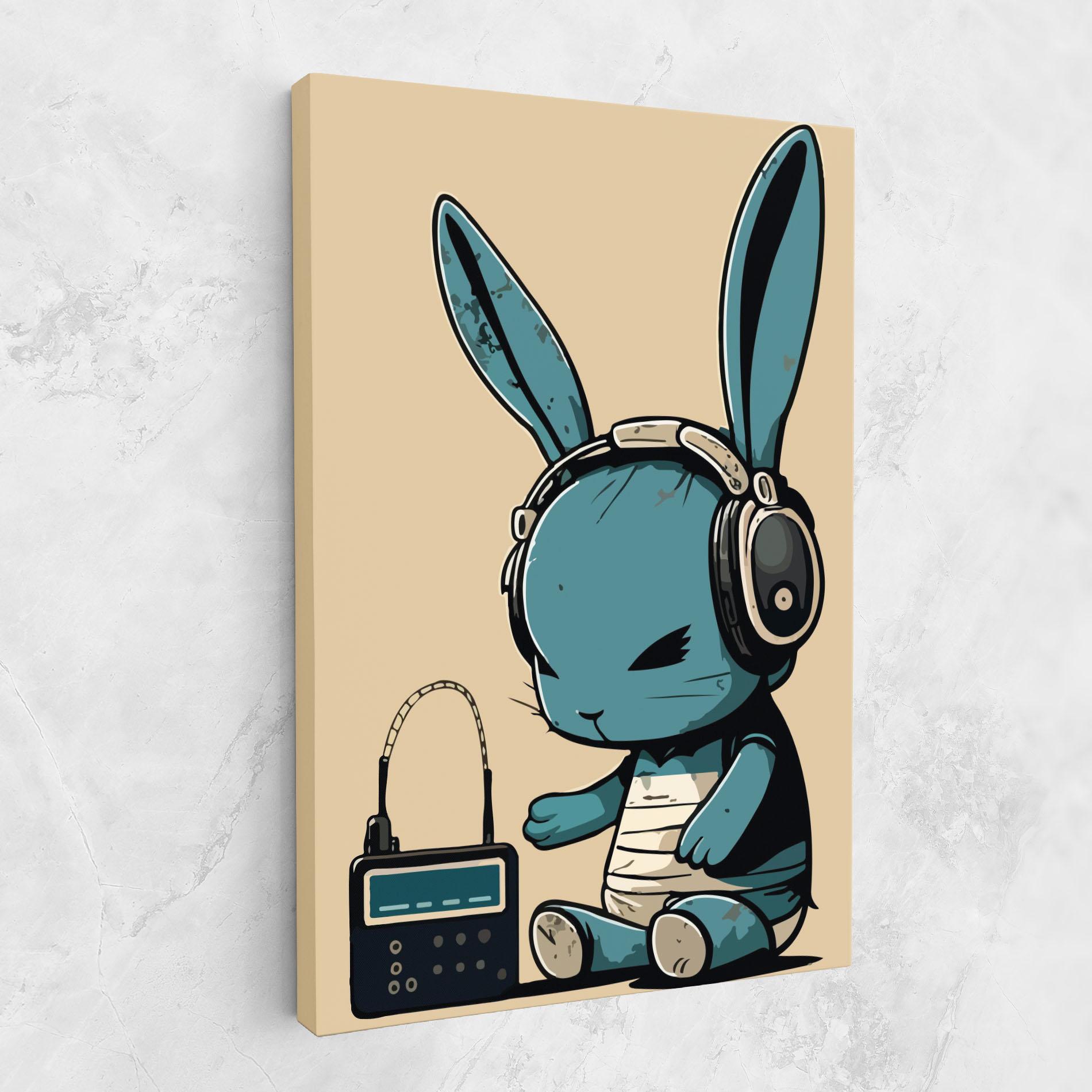 Vászonkép Blue Baby Bunny mockup 1