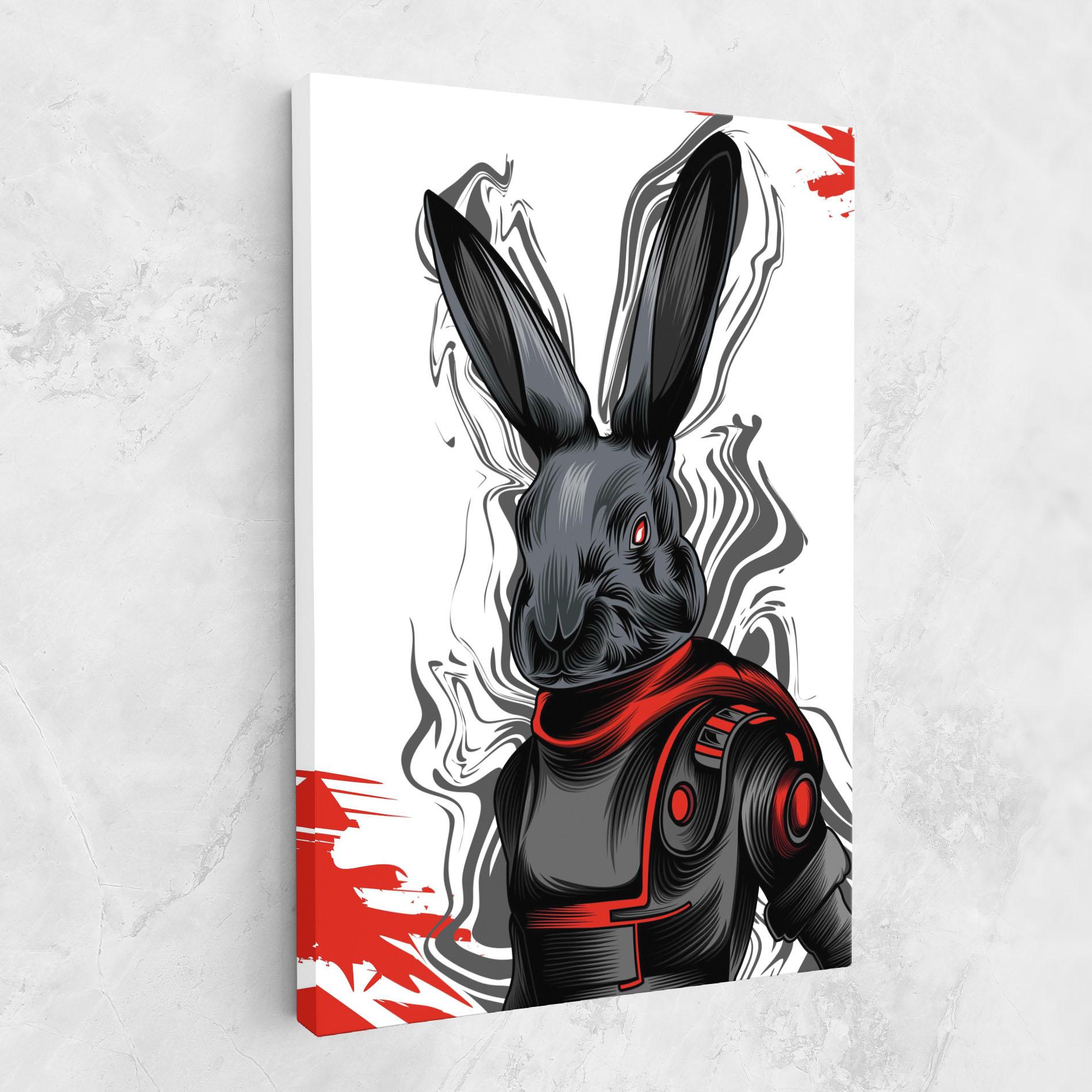 Vászonkép Cyborg Red Bunny mockup 1