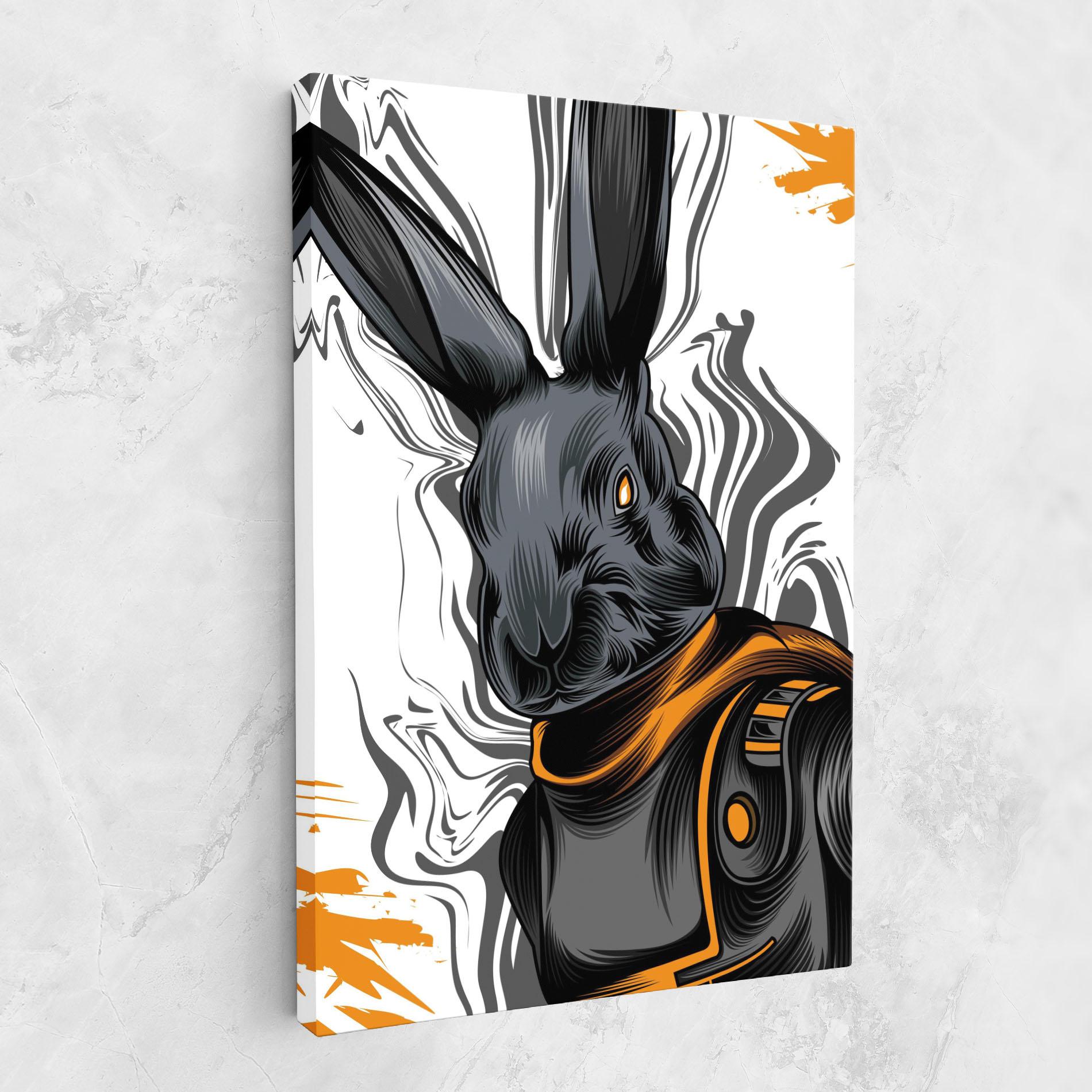 Vászonkép Cyborg Yellow Bunny mockup 1