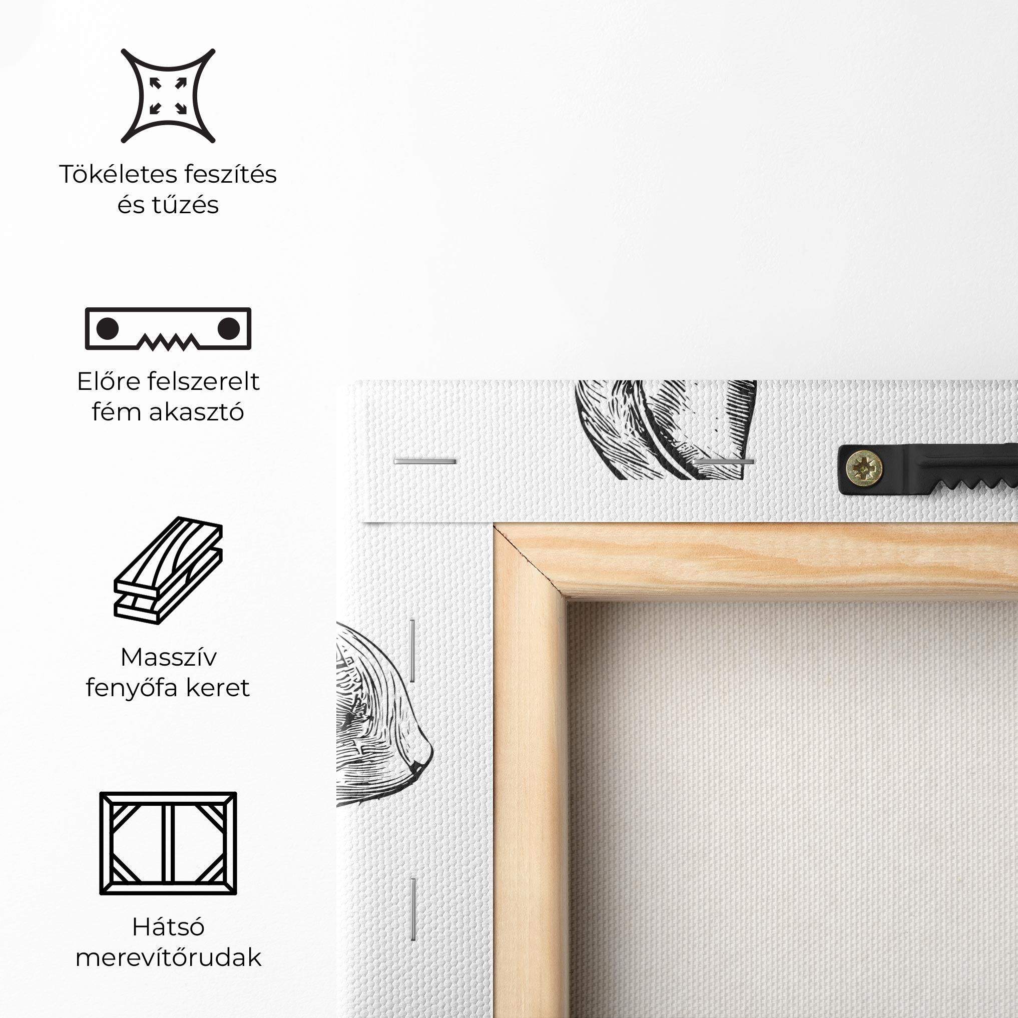 Vászonkép Bunny Black Lines mockup 5