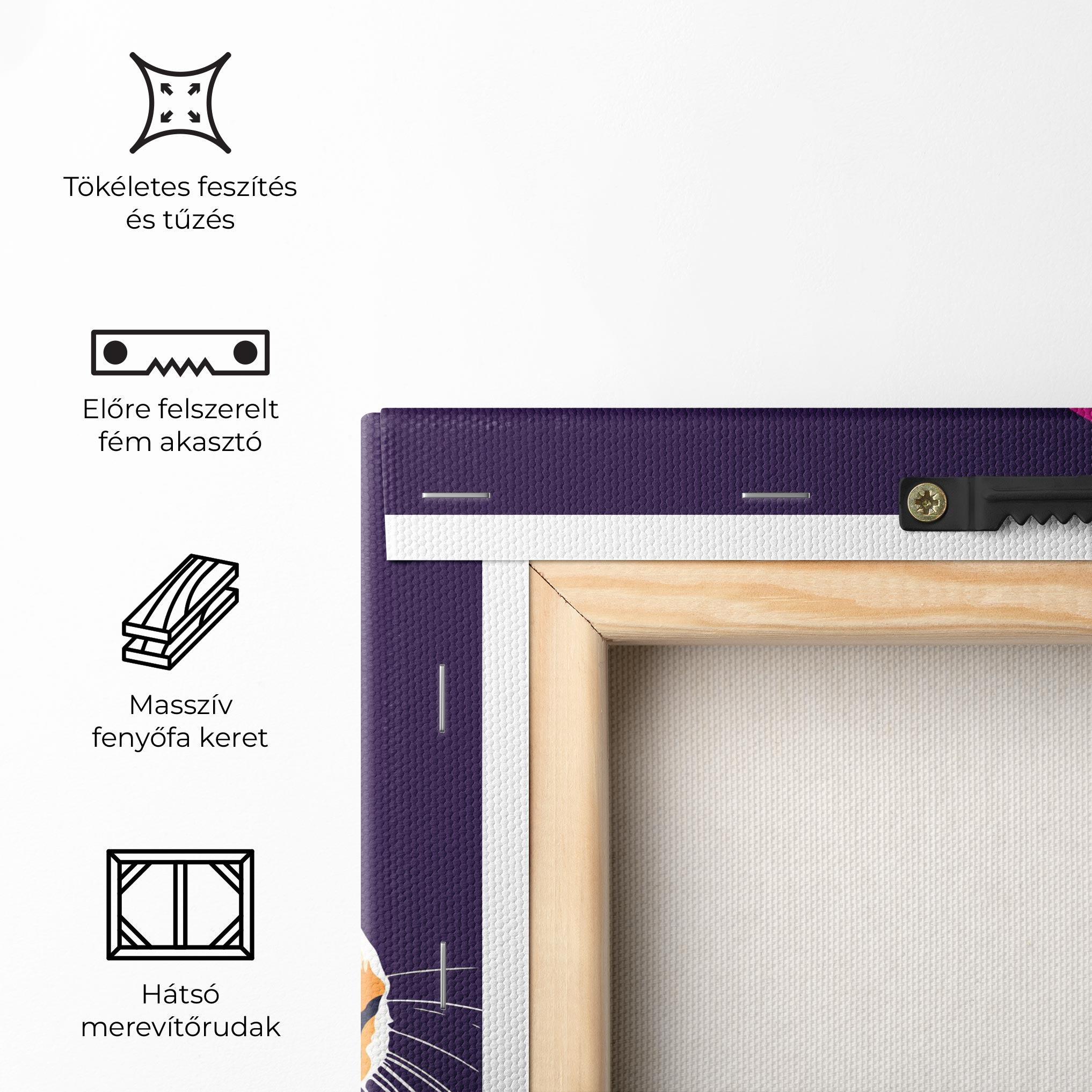 Vászonkép Bunny On Purple mockup 5