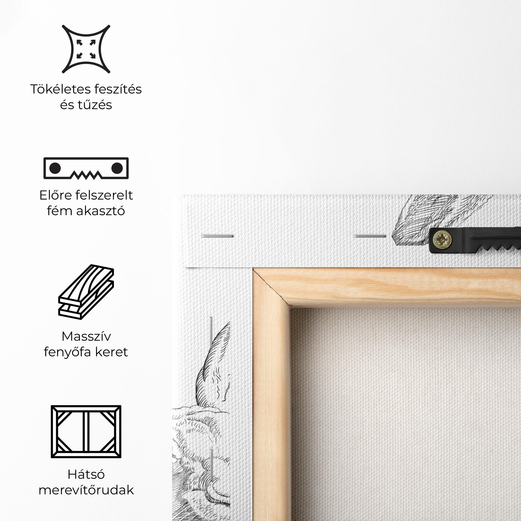Vászonkép Hand Drawn Bunny mockup 5