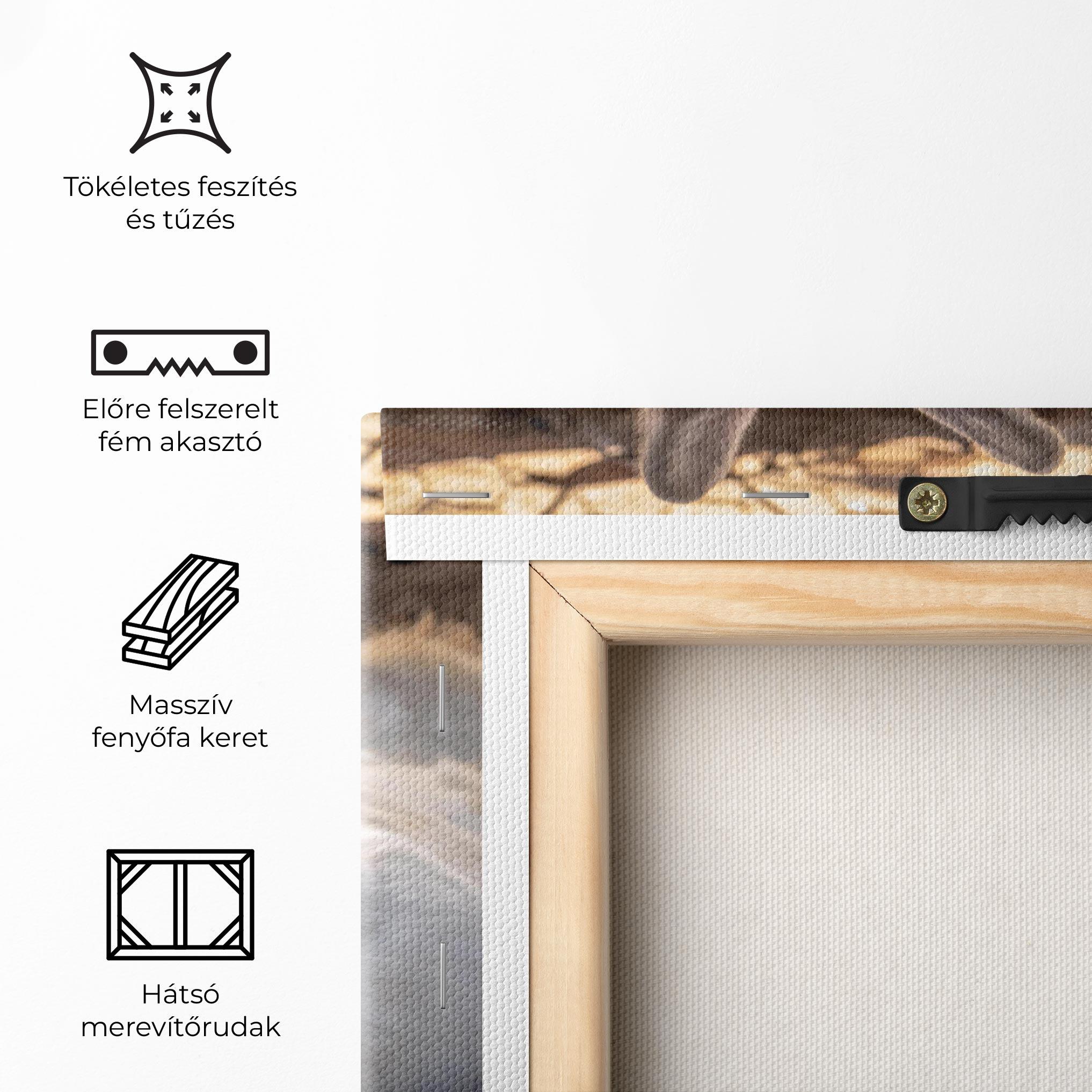 Vászonkép Light Grey Bunny Sleeping mockup 5