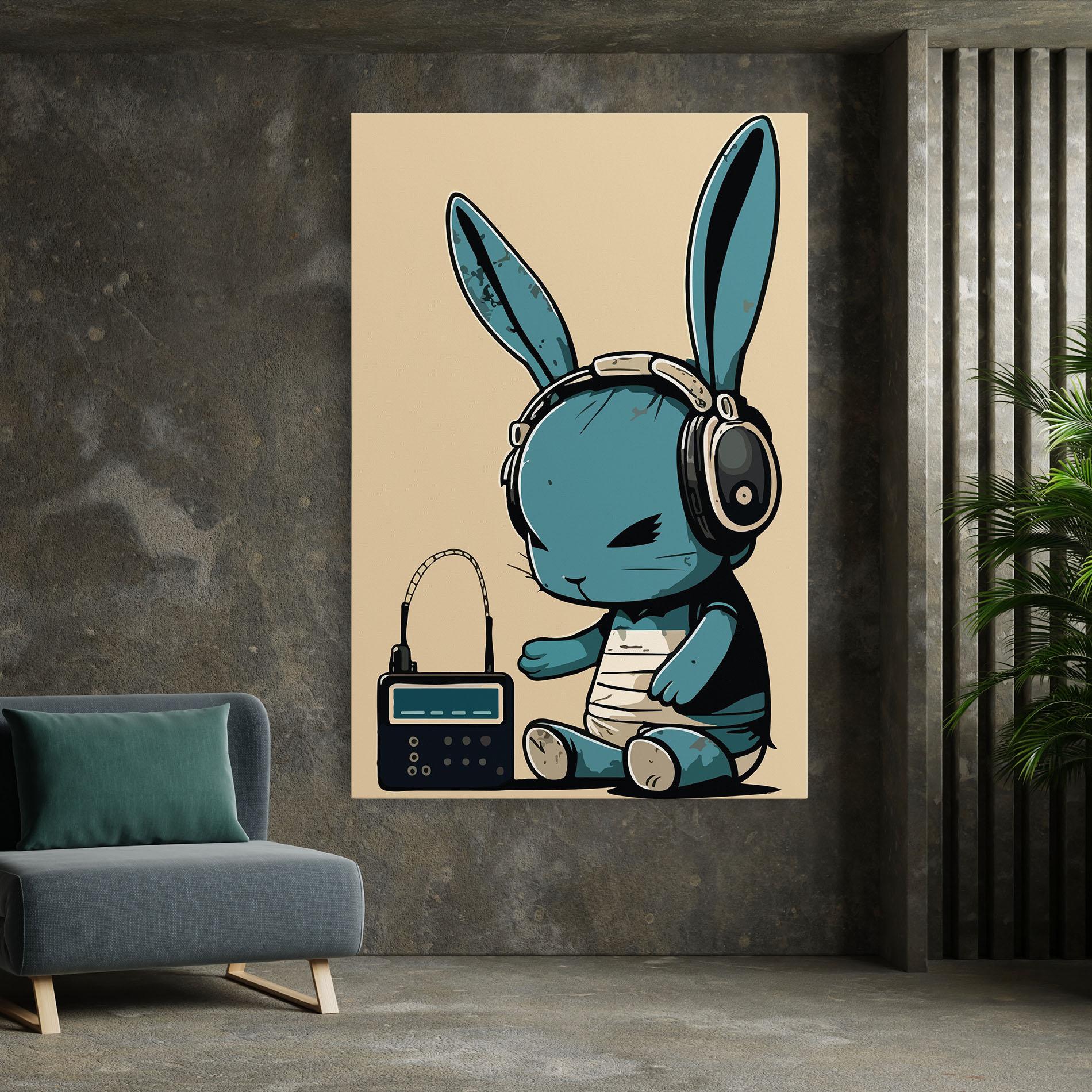 Vászonkép Blue Baby Bunny mockup 7