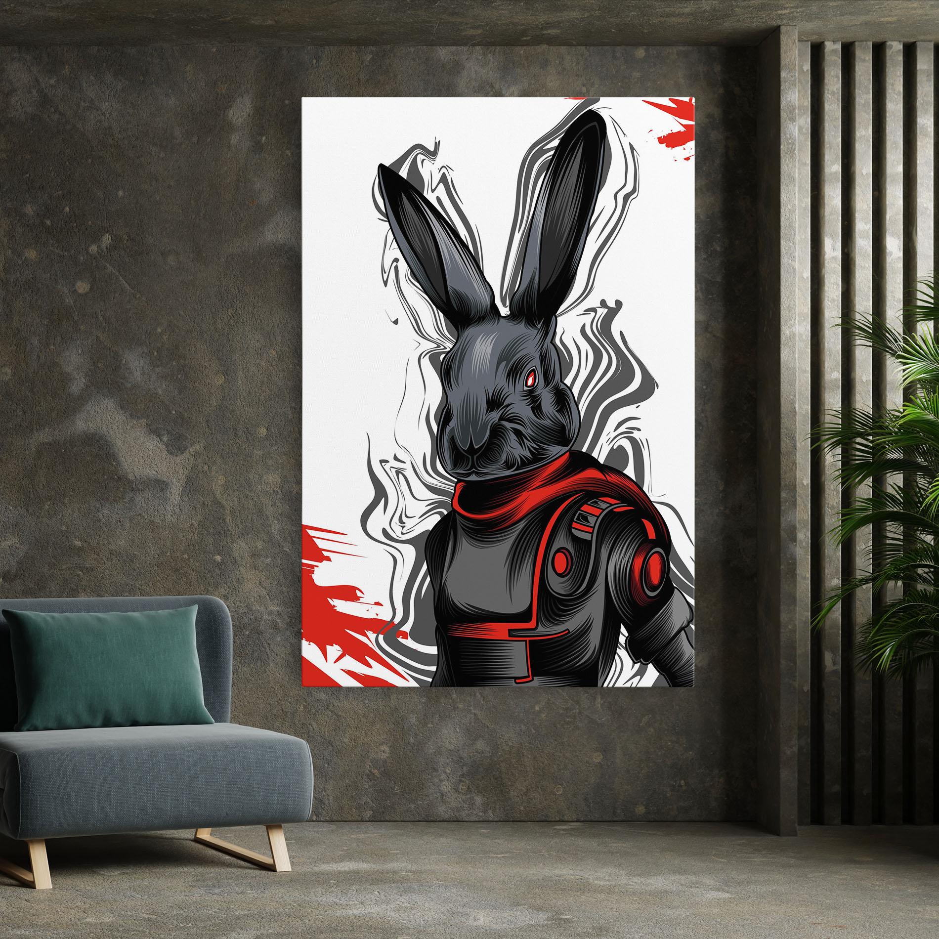 Vászonkép Cyborg Red Bunny mockup 7