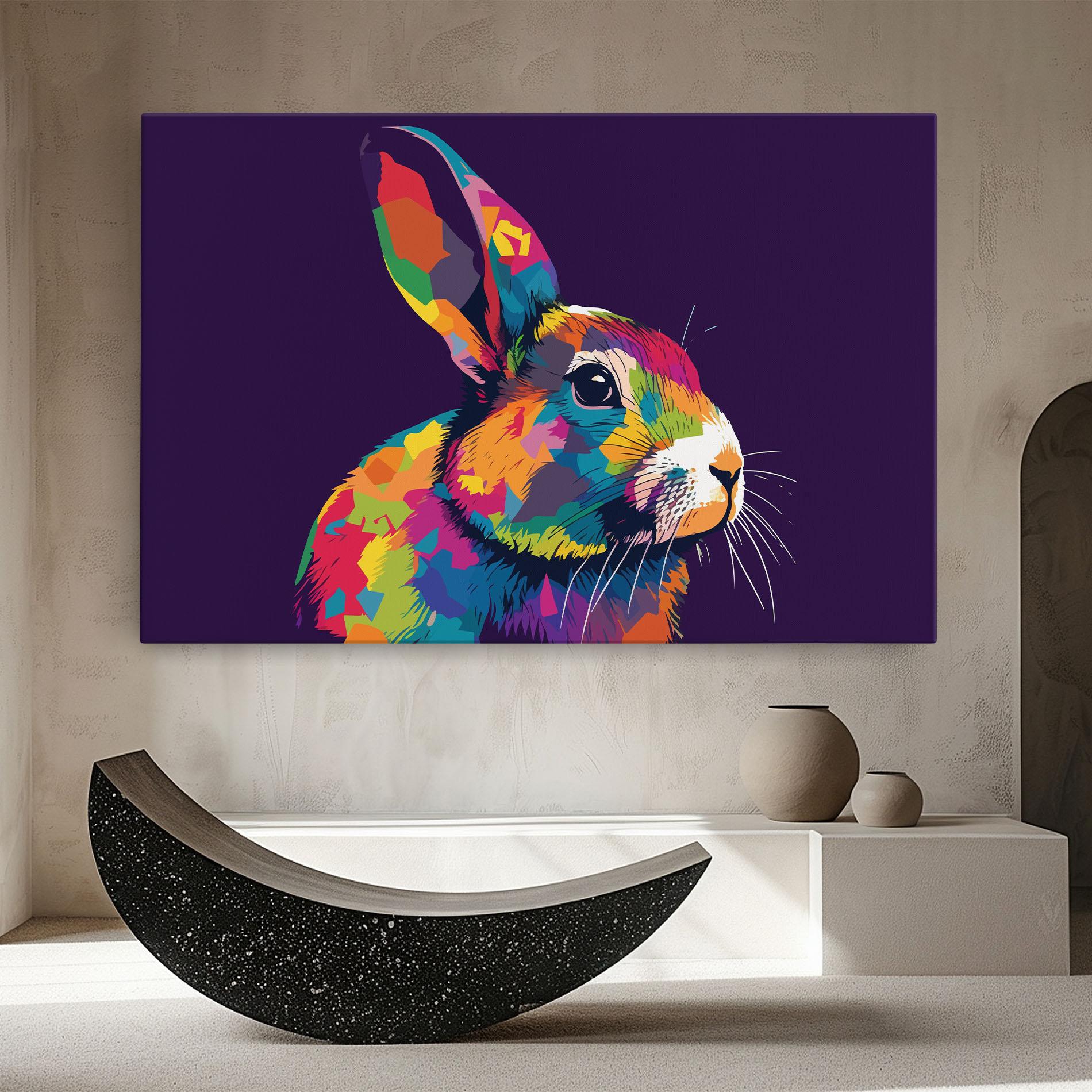Vászonkép Bunny On Purple mockup 8