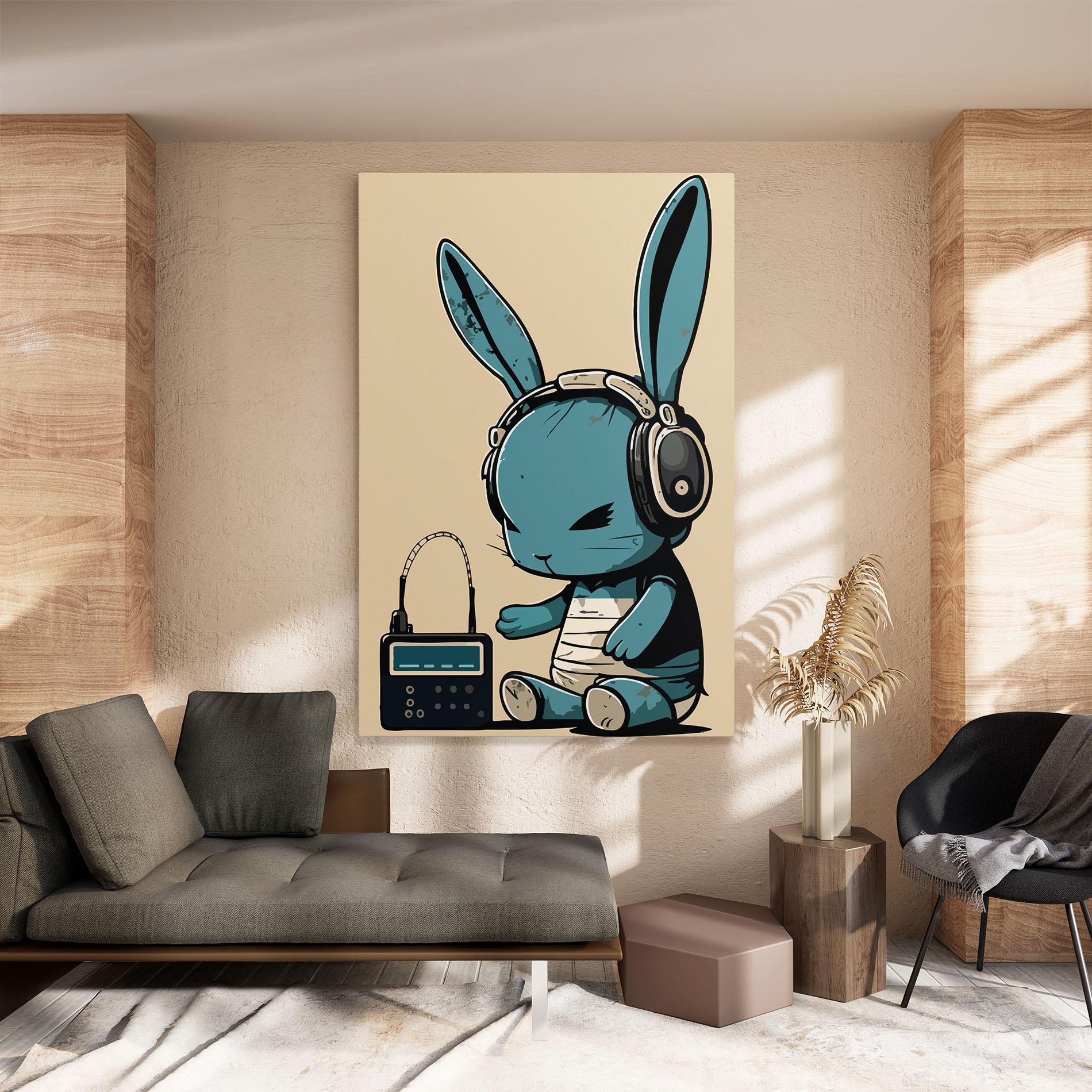 Vászonkép Blue Baby Bunny mockup 8