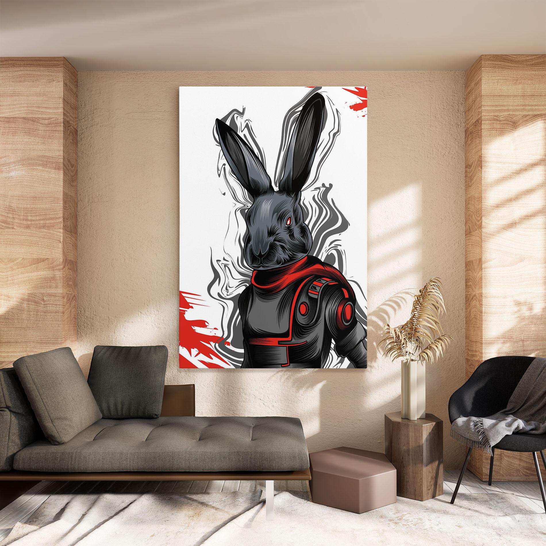 Vászonkép Cyborg Red Bunny mockup 8