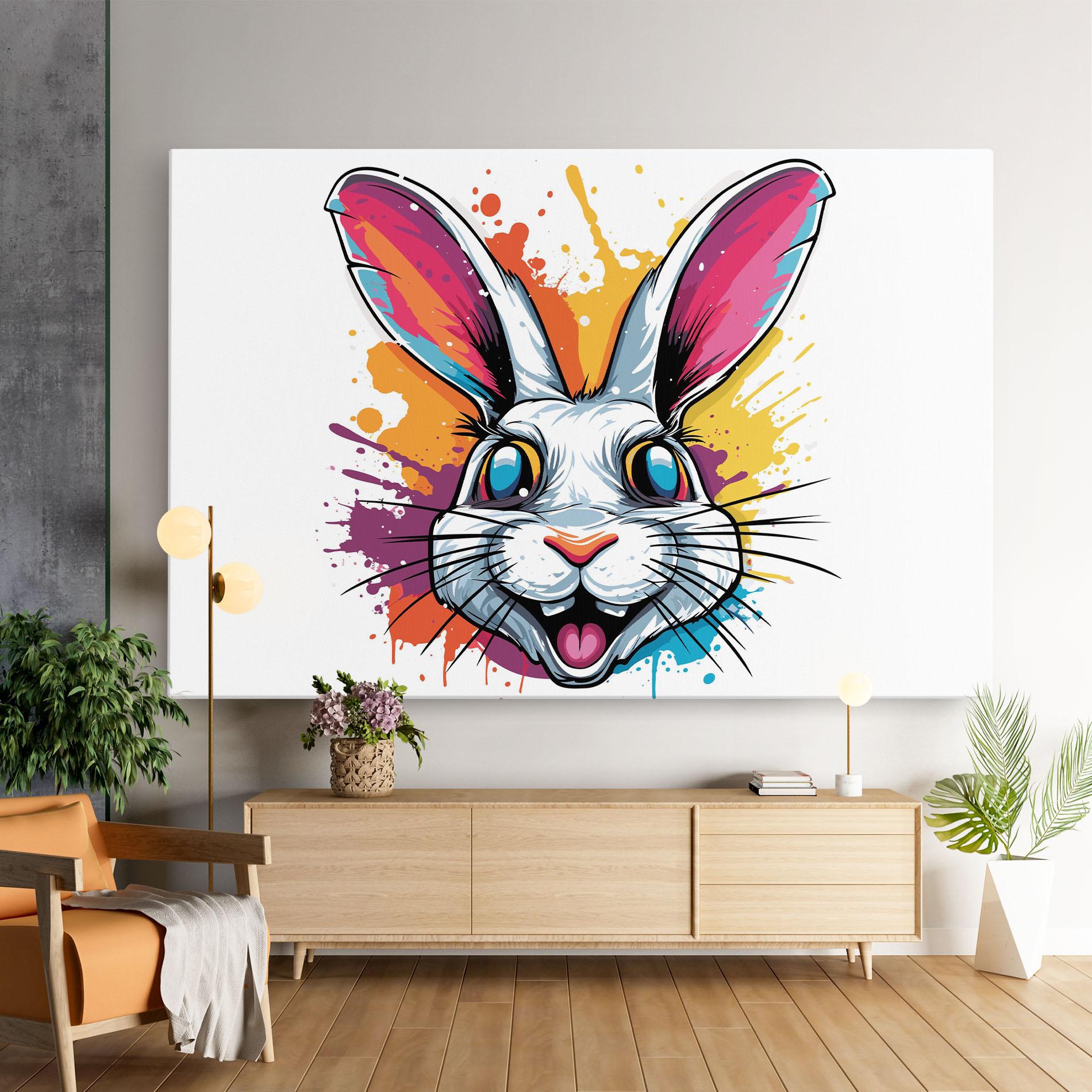 Vászonkép Crazy Bunny mockup 9