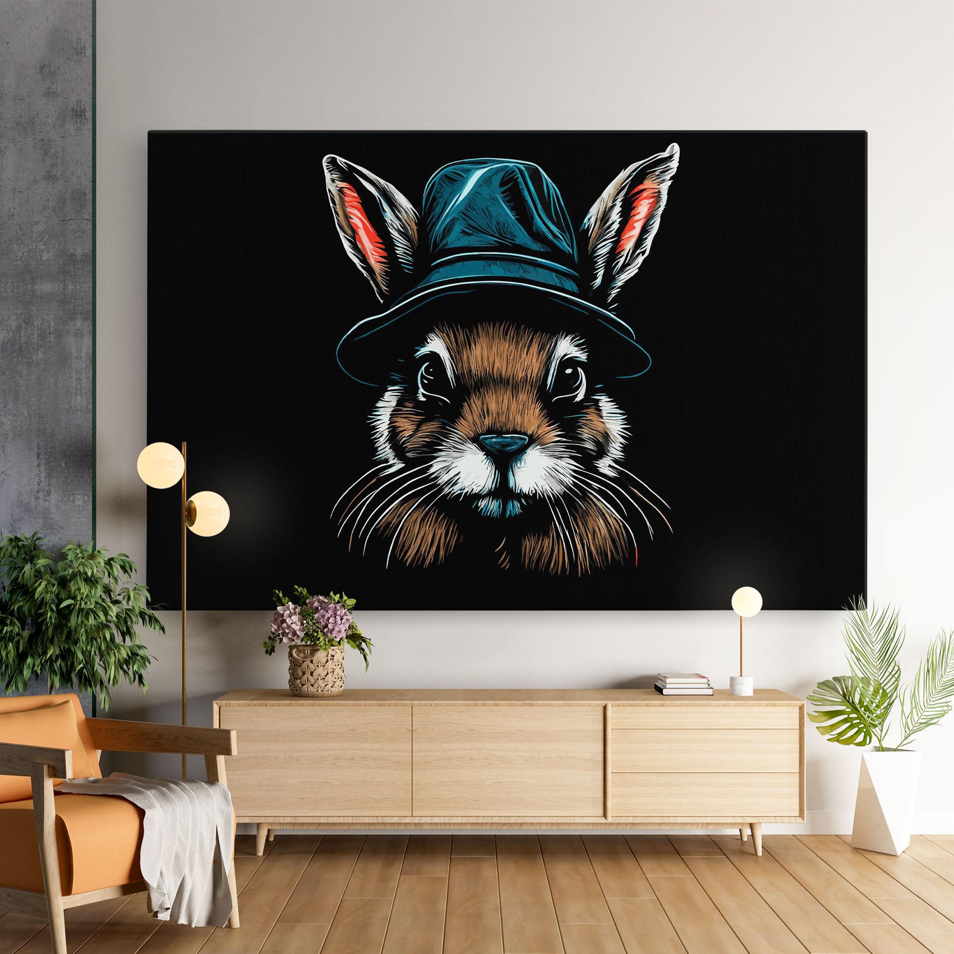 Vászonkép Hat Bunny mockup 9