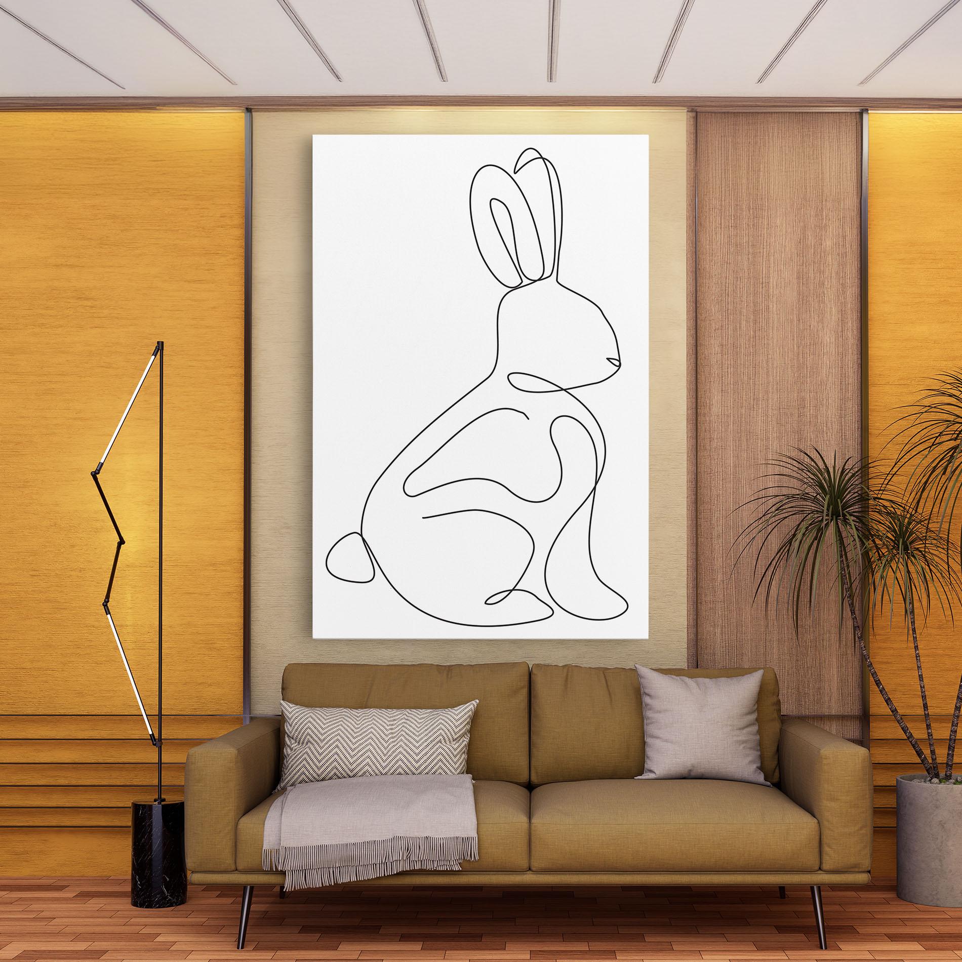 Vászonkép Cute Rabbit mockup 9