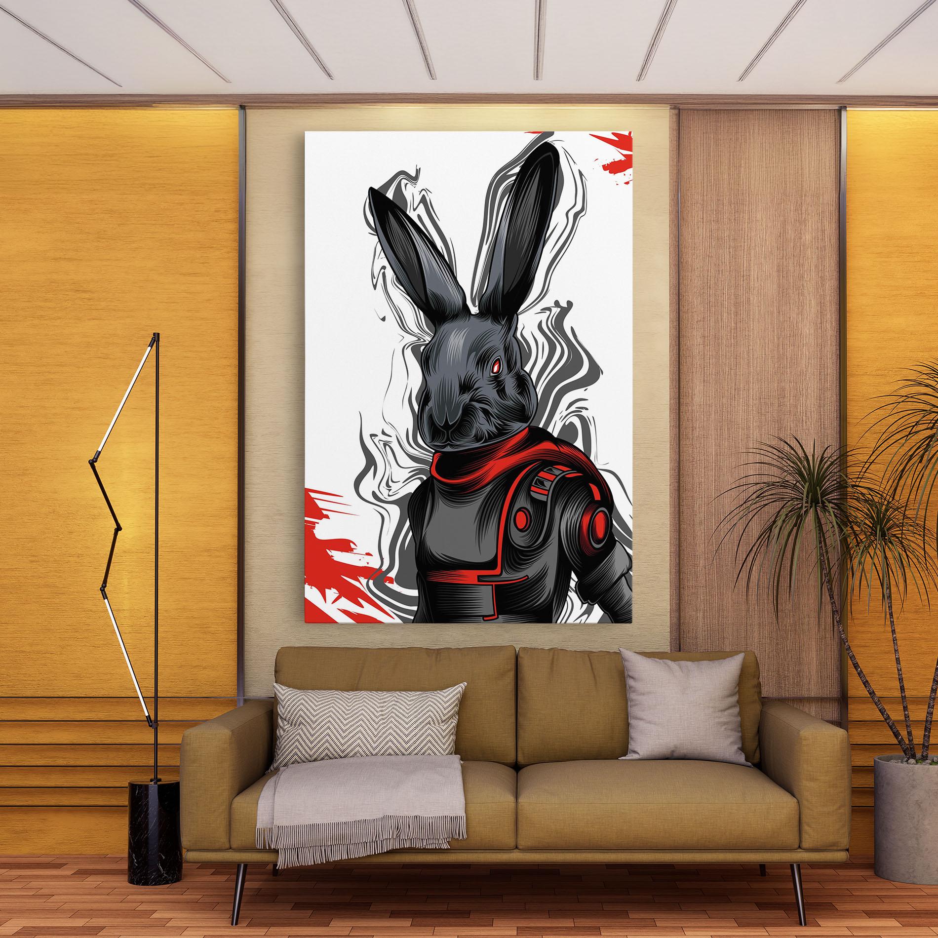 Vászonkép Cyborg Red Bunny mockup 9