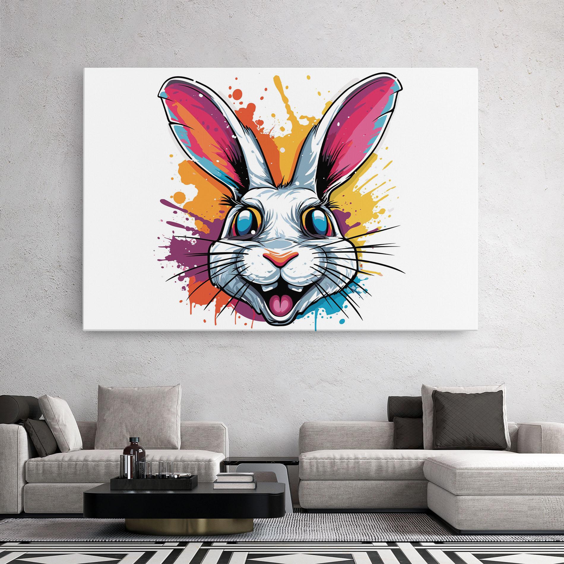 Vászonkép Crazy Bunny mockup 2