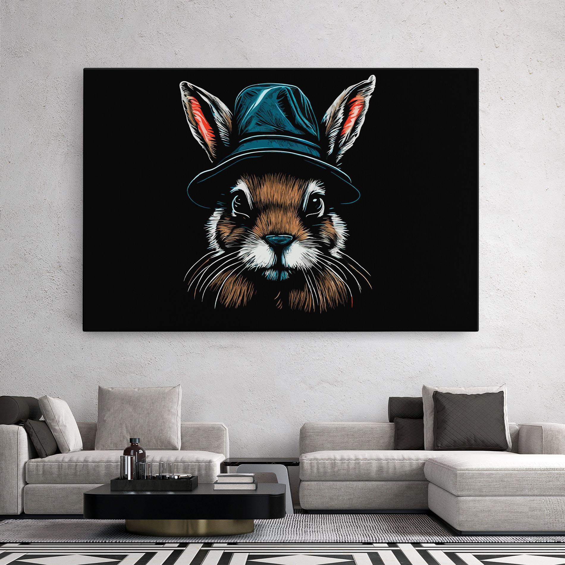 Vászonkép Hat Bunny mockup 2