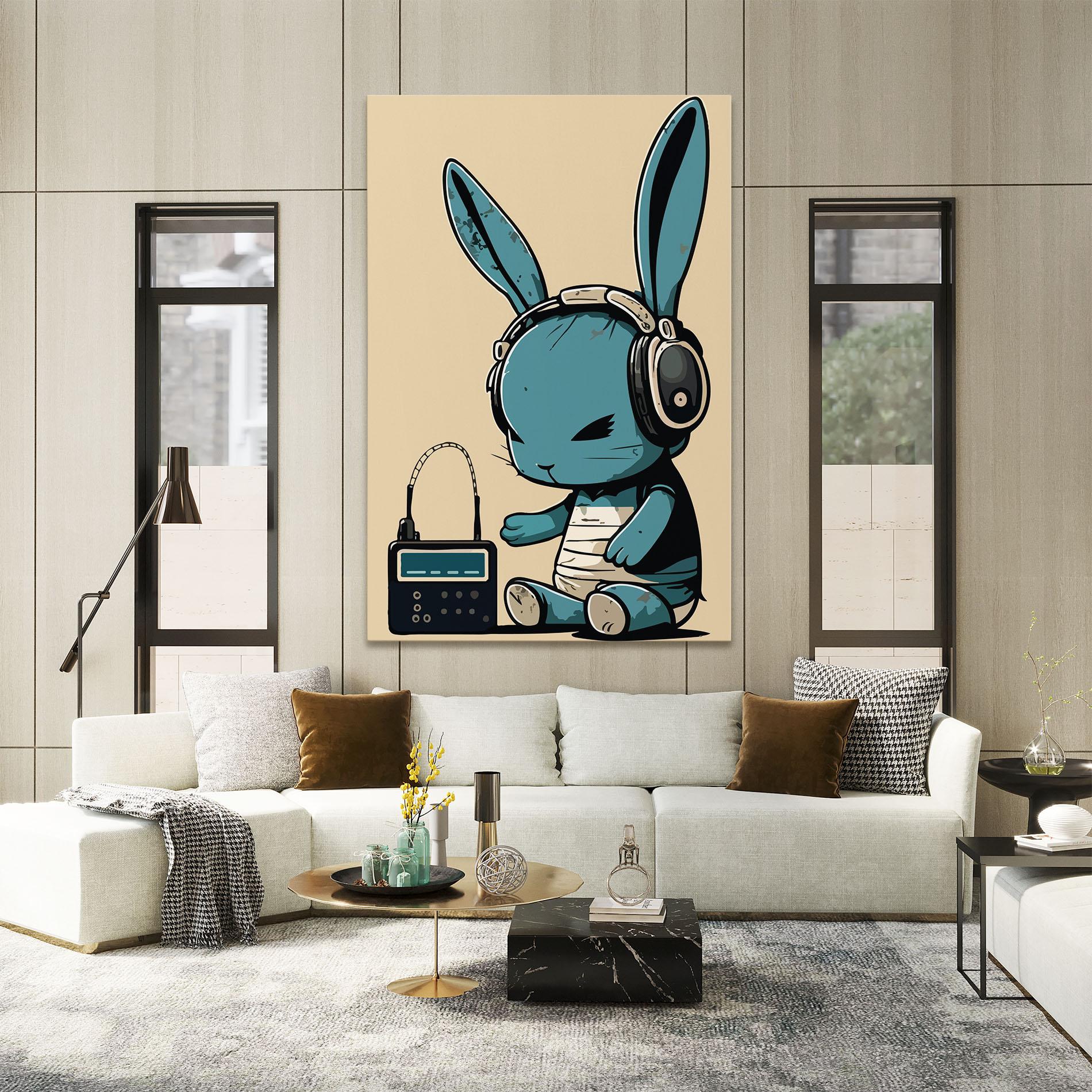 Vászonkép Blue Baby Bunny mockup 2