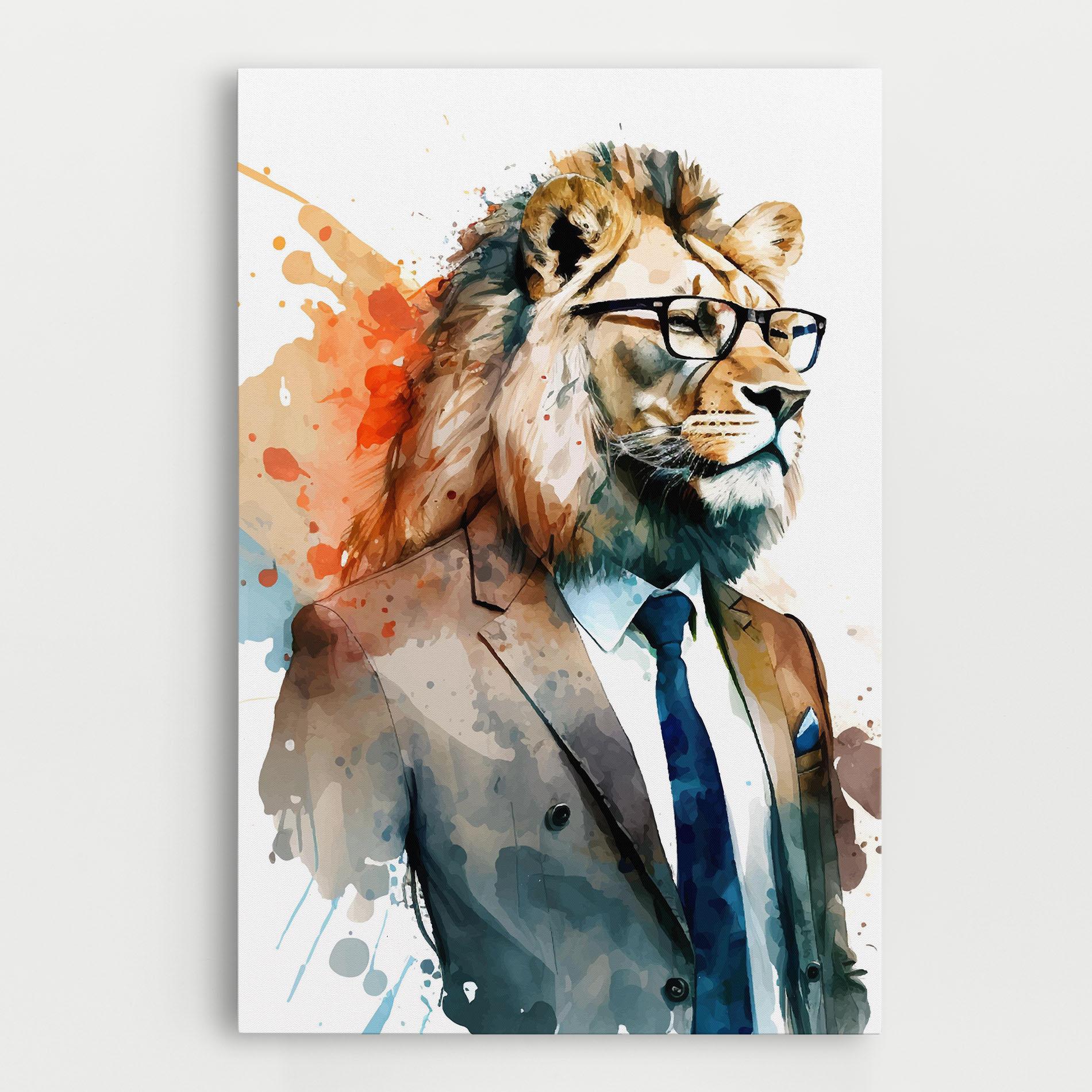 Vászonkép Brown Suit Lion mockup 0