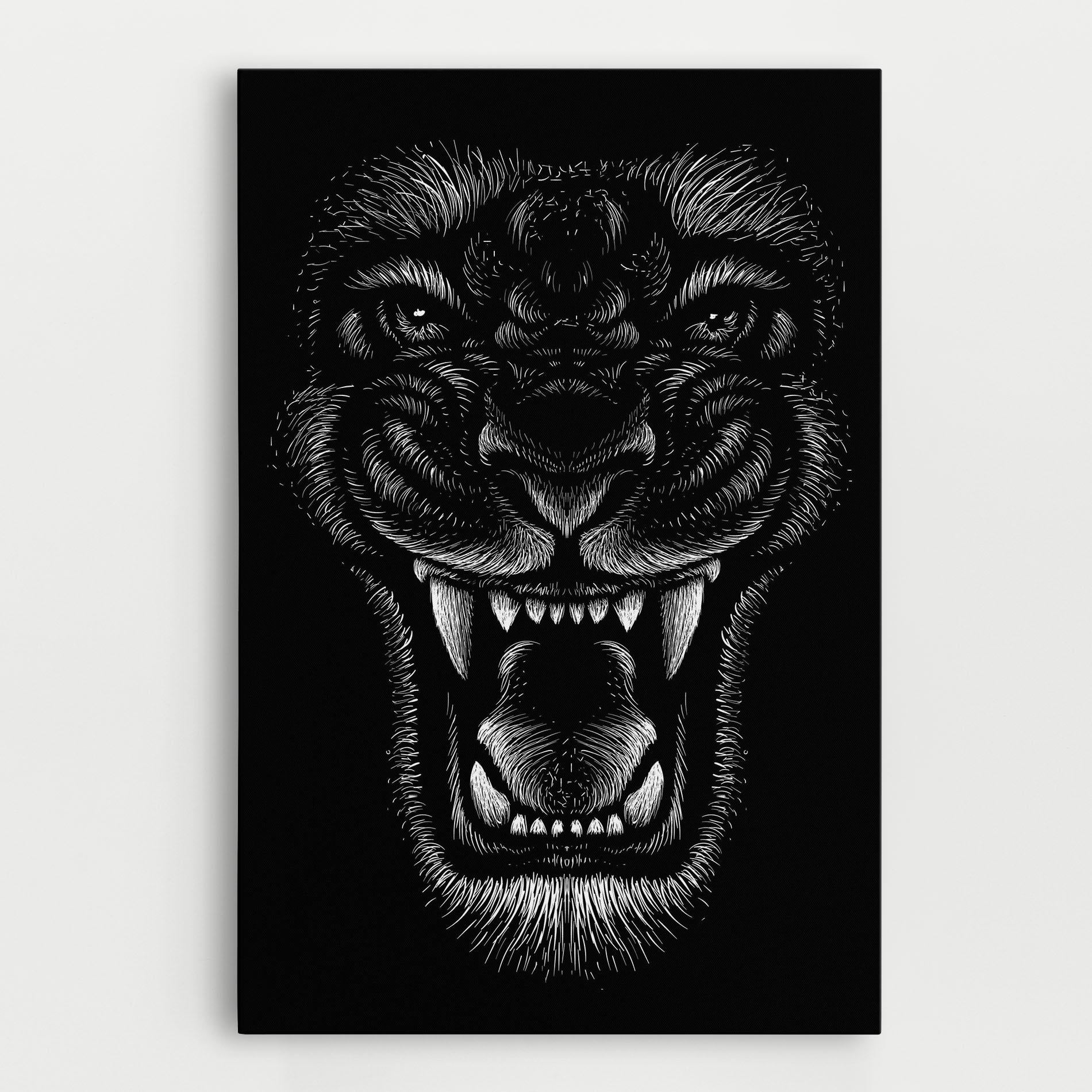 Vászonkép Lion Bite mockup 0