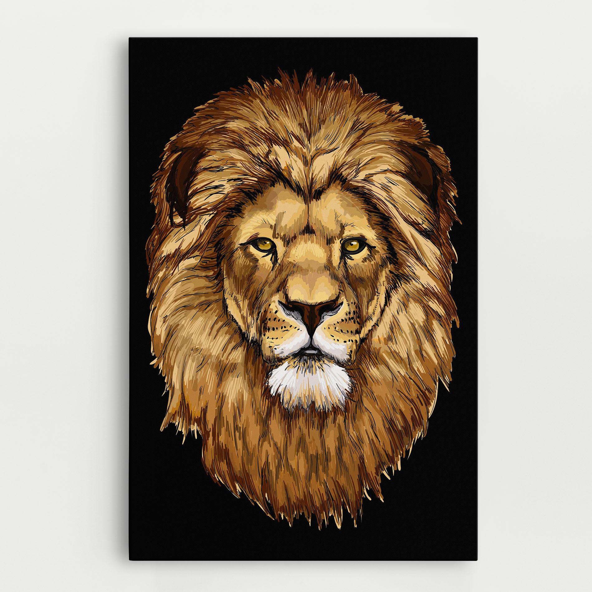 Vászonkép Lion Head mockup 0