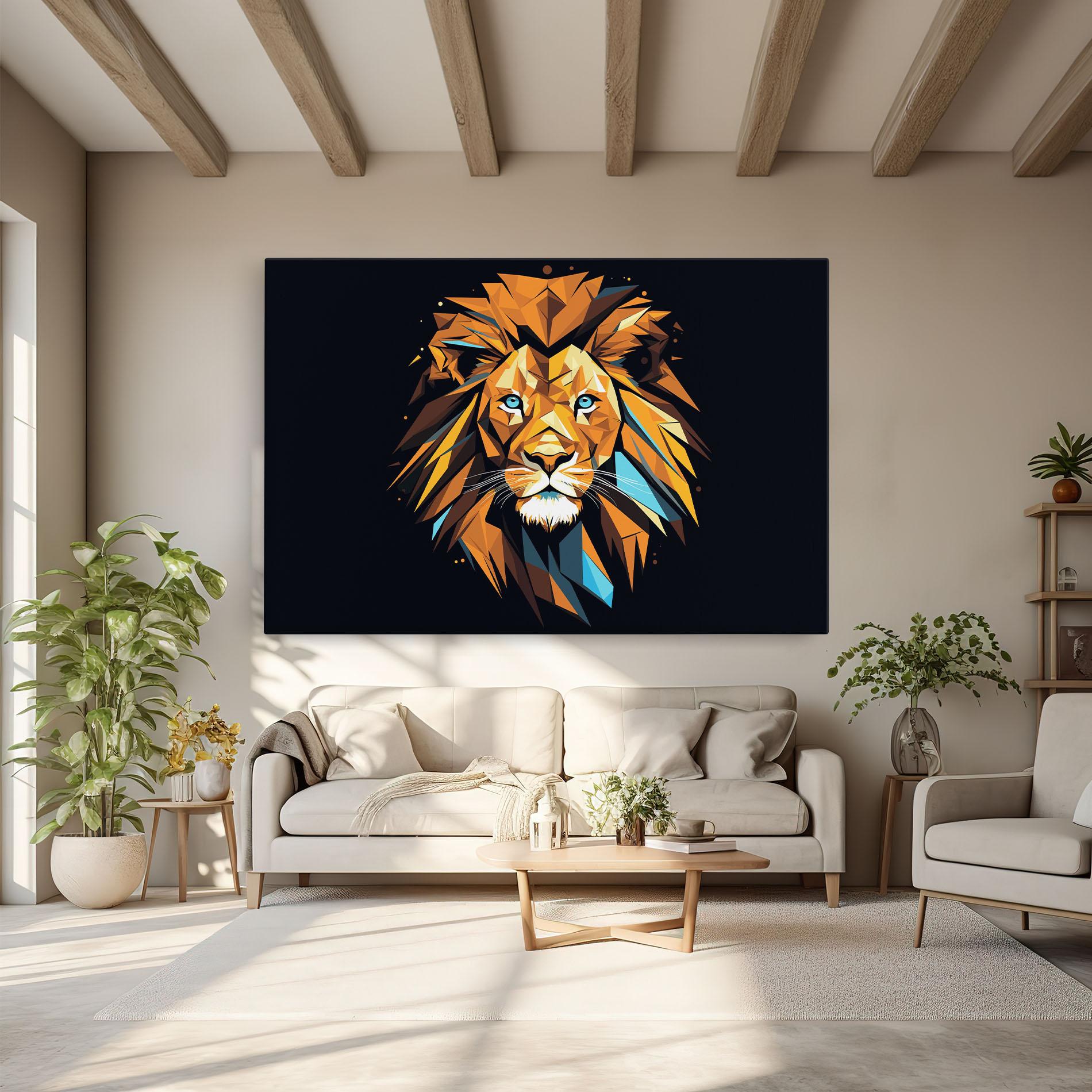 Vászonkép Pop Art Lion mockup 6