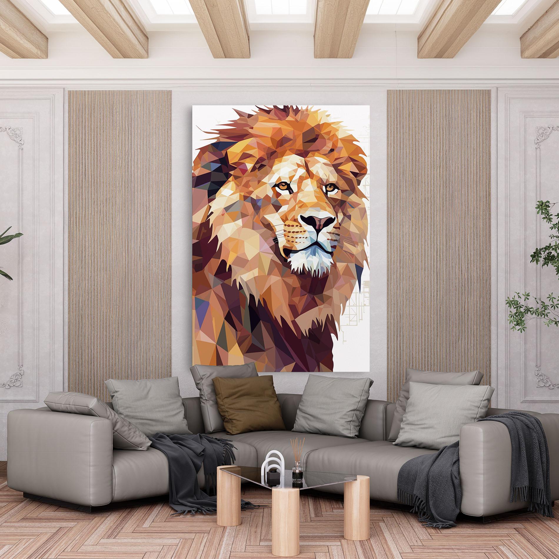 Vászonkép Artistic Lion Head mockup 6