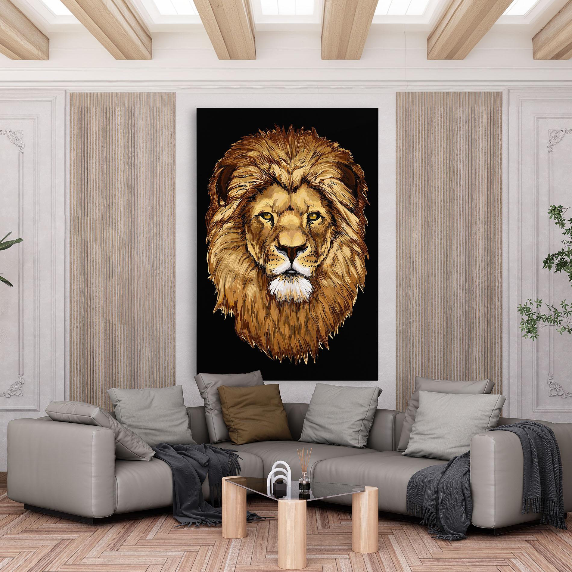 Vászonkép Lion Head mockup 6