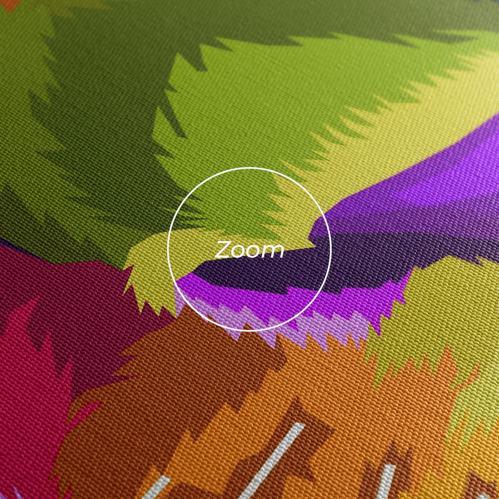 Vászonkép Color Lion Close Up mockup 3