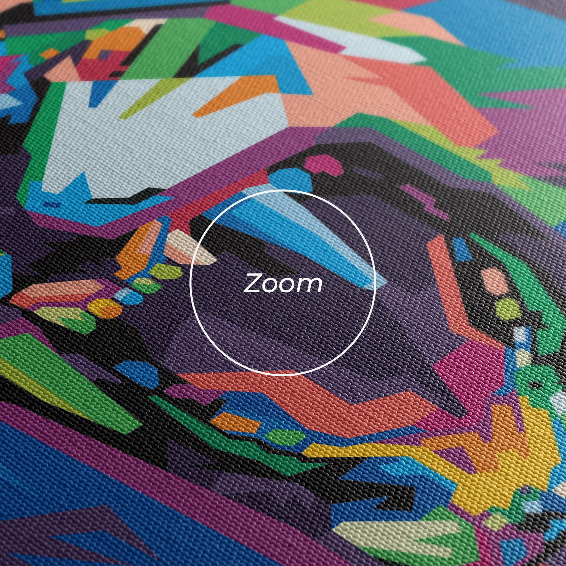 Vászonkép Colorful Lion Head mockup 3