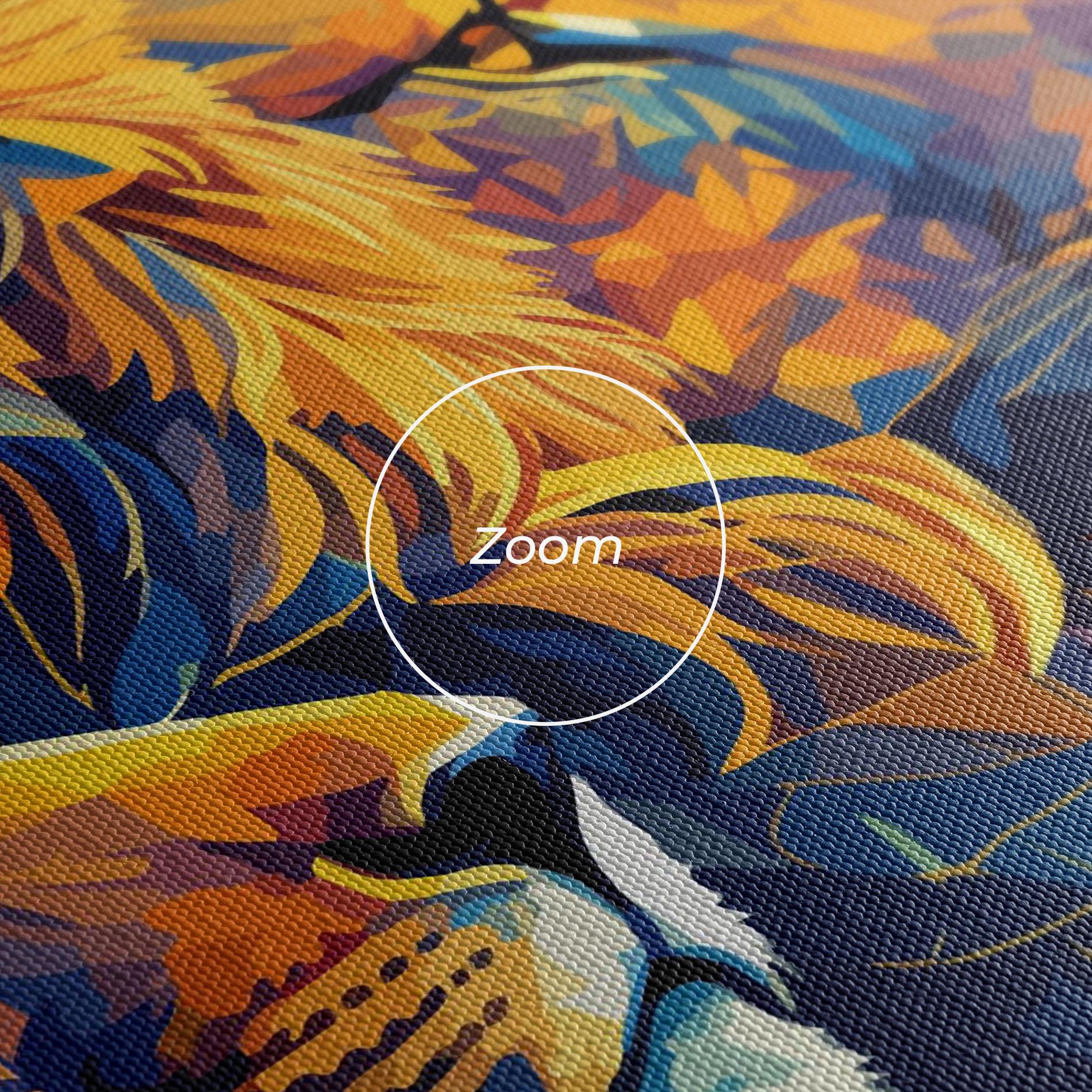 Vászonkép Orange Blue Lion mockup 3