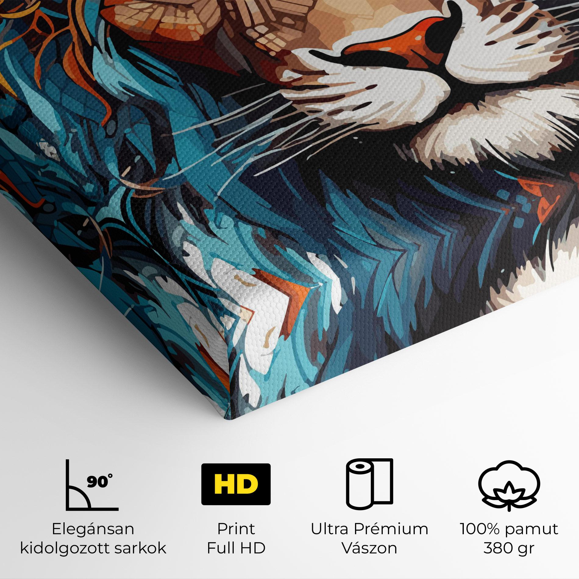 Vászonkép Blue Orange Lion mockup 4