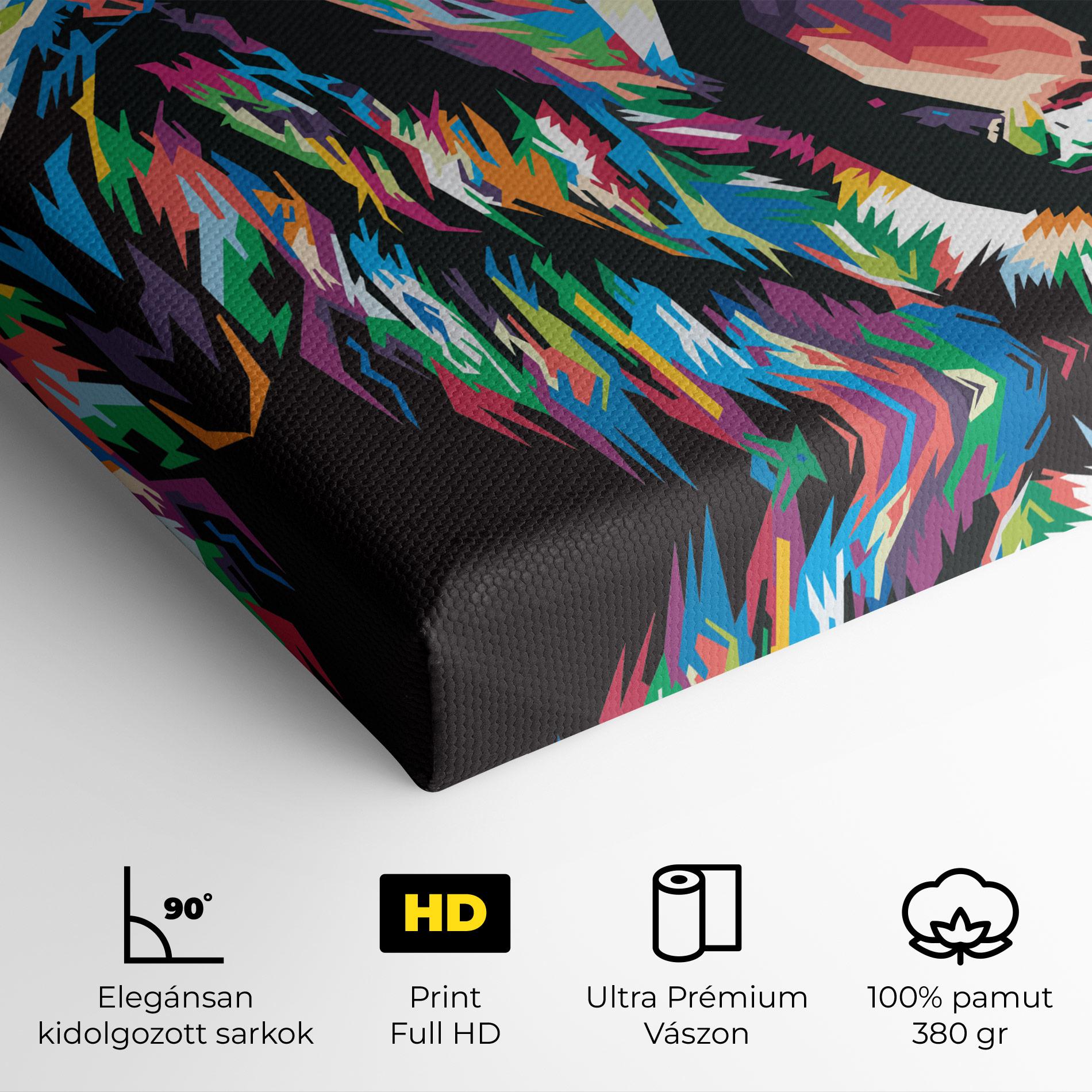 Vászonkép Green Blue Lion mockup 4