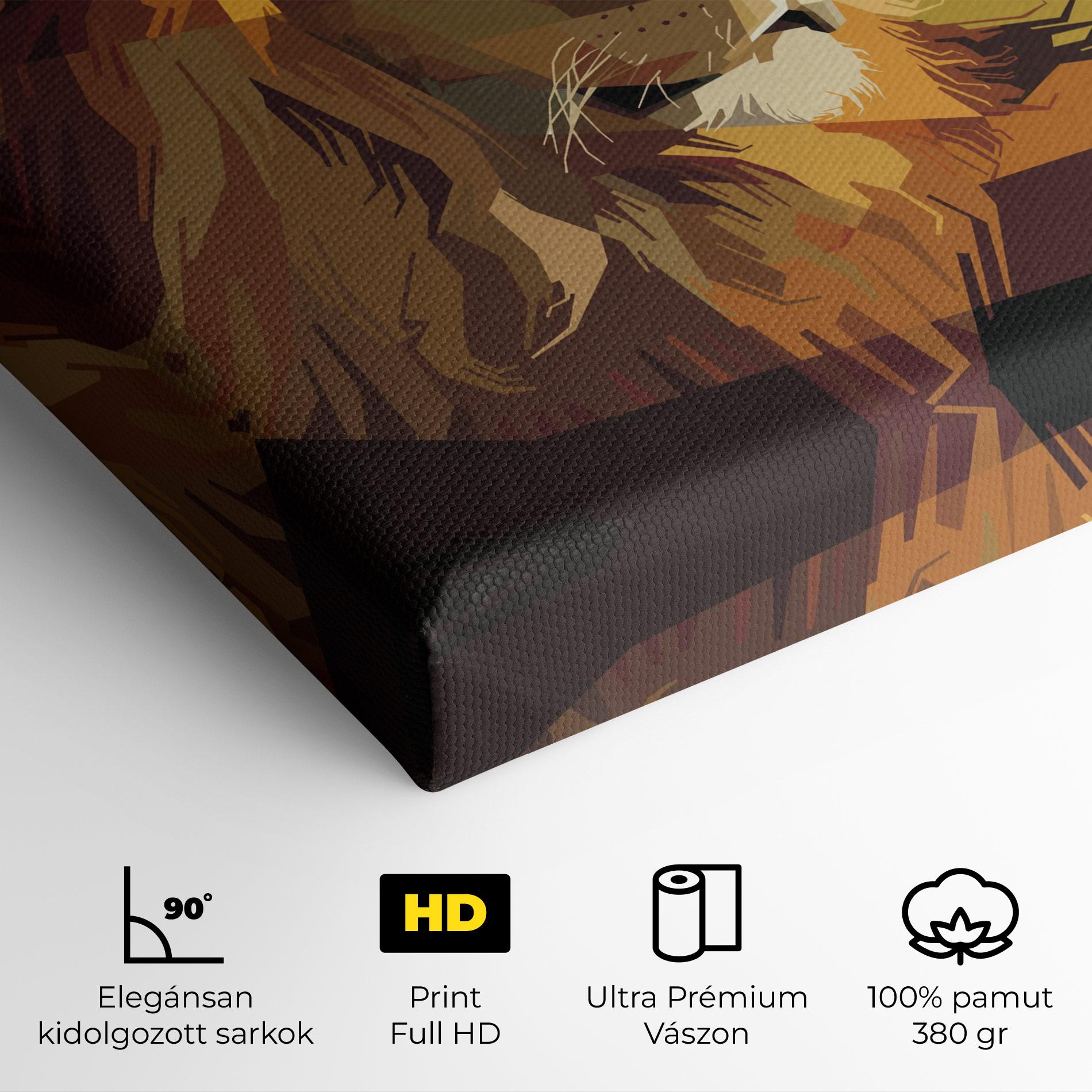 Vászonkép Lion Art mockup 4