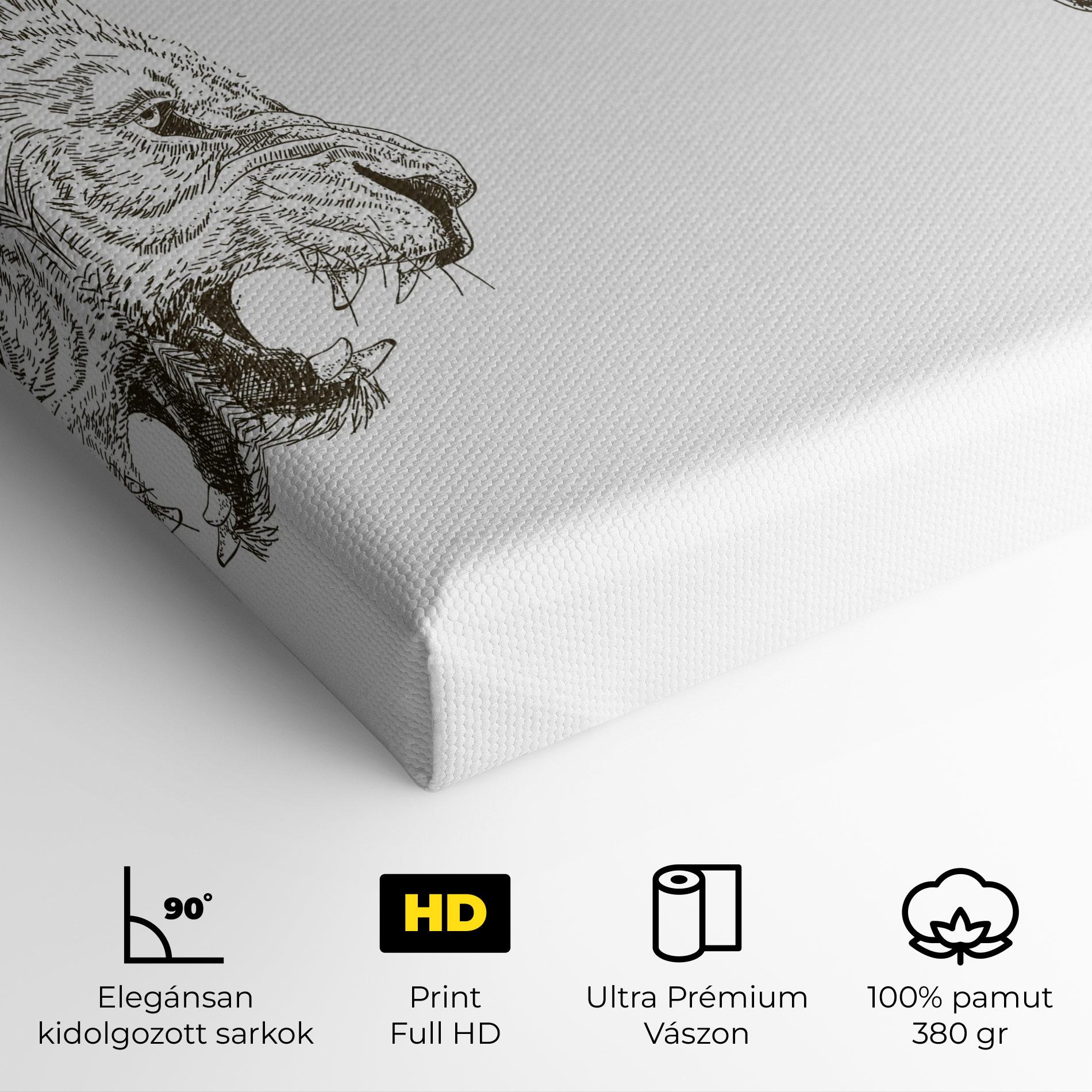 Vászonkép Lion For Text mockup 4