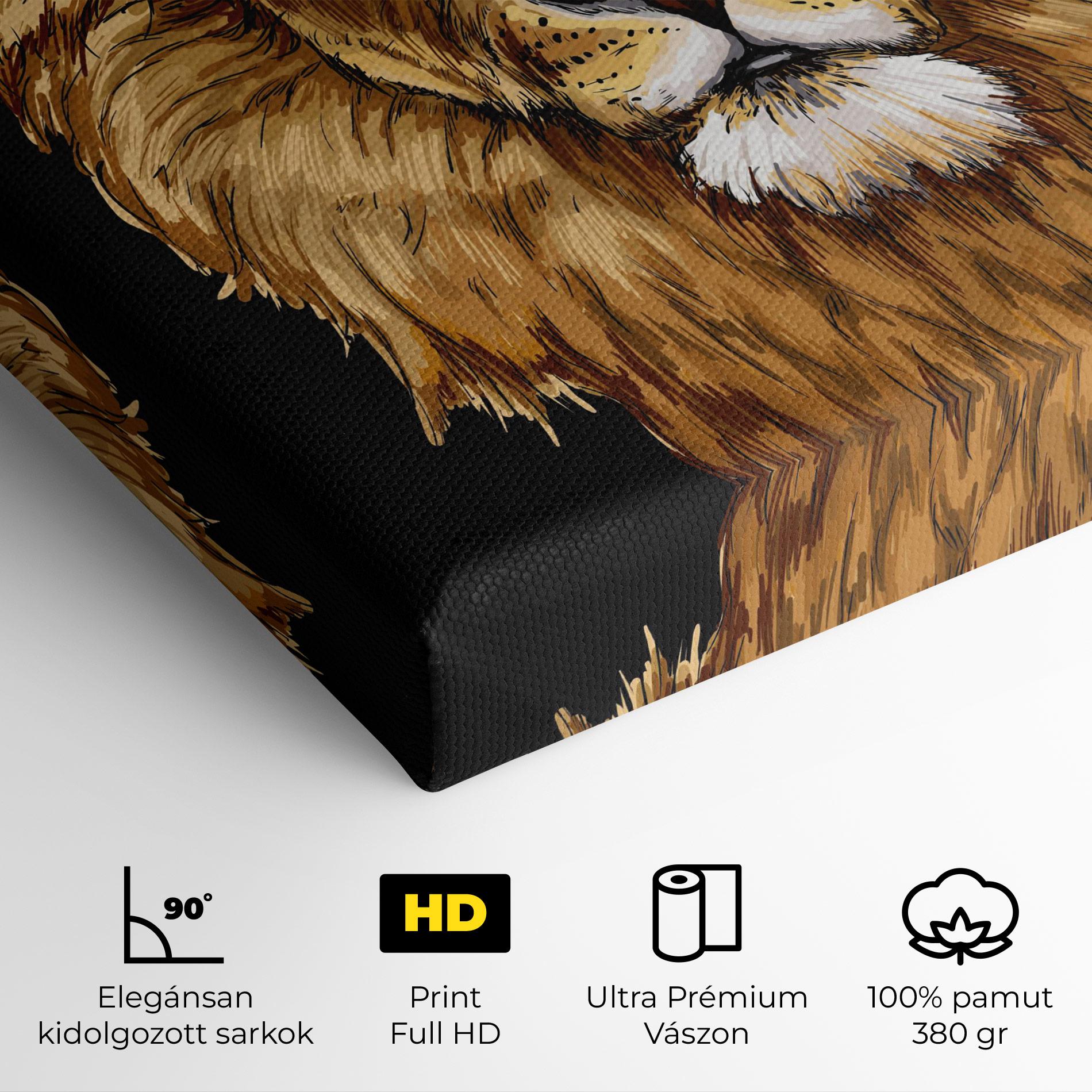 Vászonkép Lion Head mockup 4