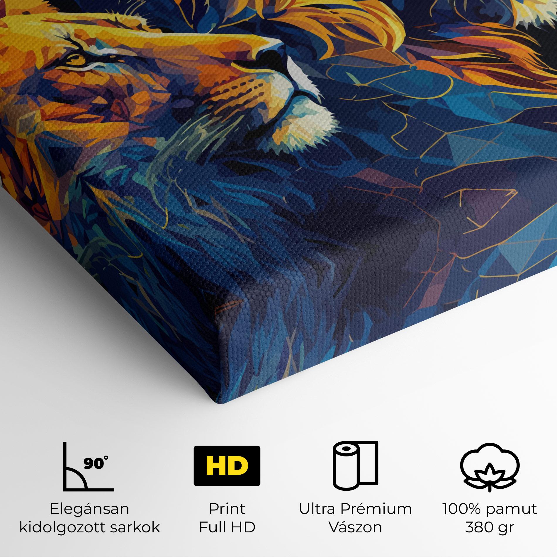Vászonkép Orange Blue Lion mockup 4