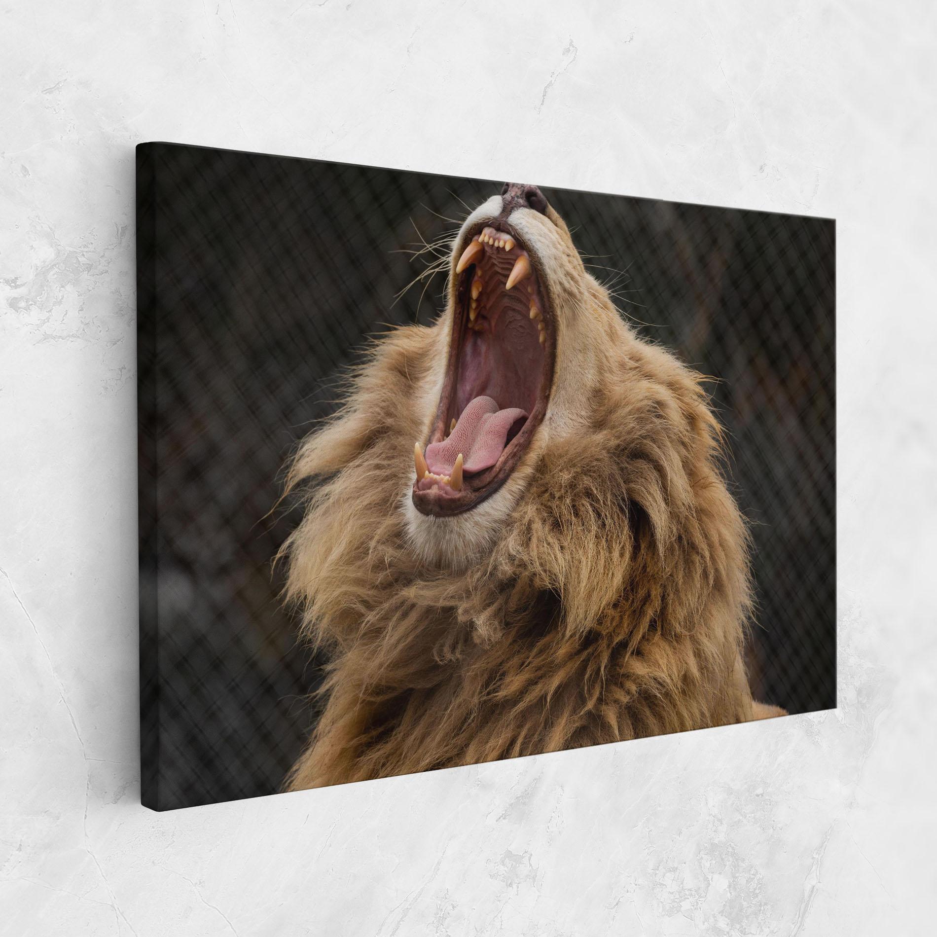 Vászonkép Angry Lion mockup 1