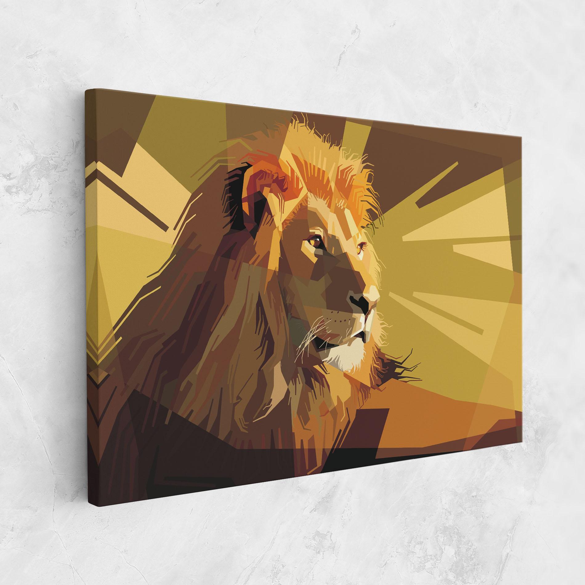 Vászonkép Lion Art mockup 1