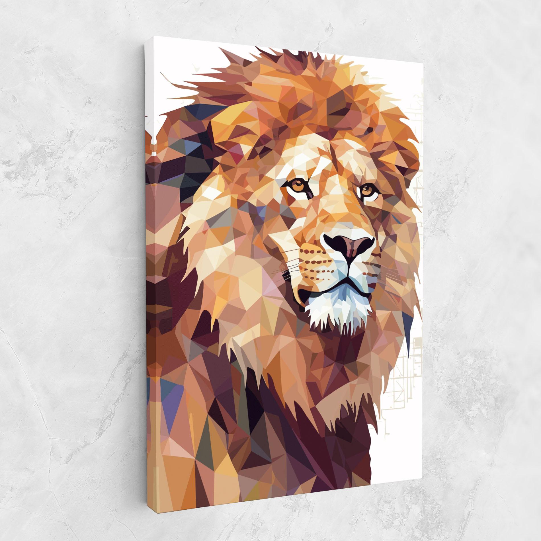 Vászonkép Artistic Lion Head mockup 1