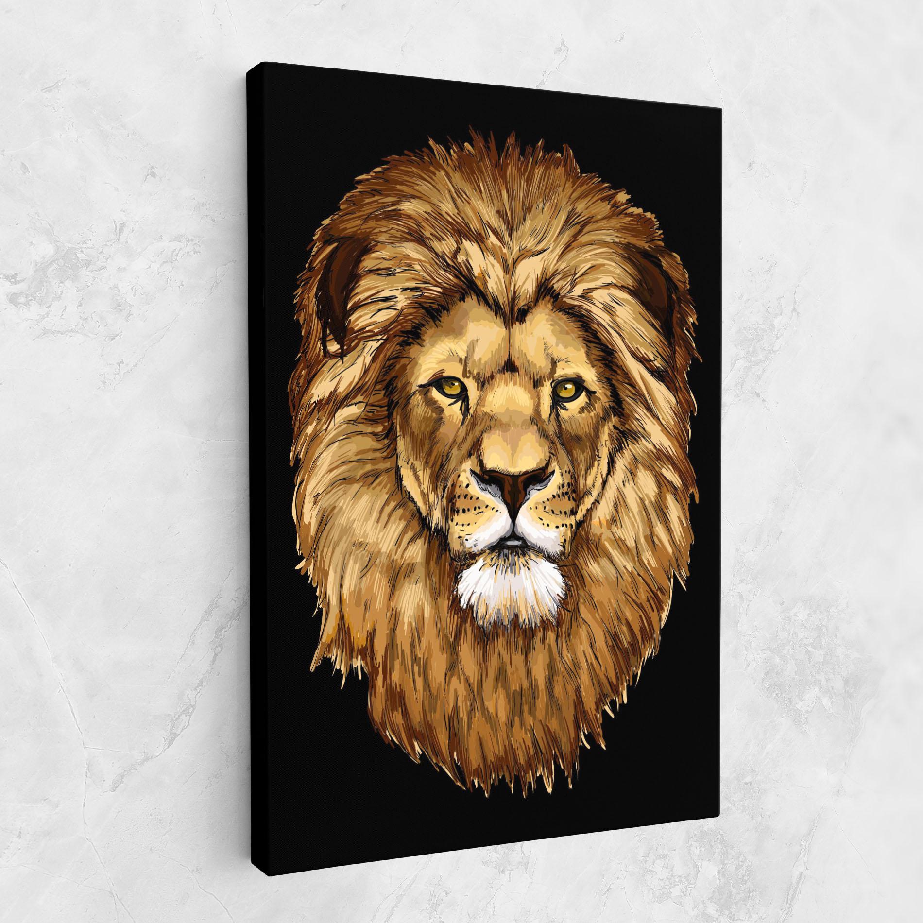 Vászonkép Lion Head mockup 1